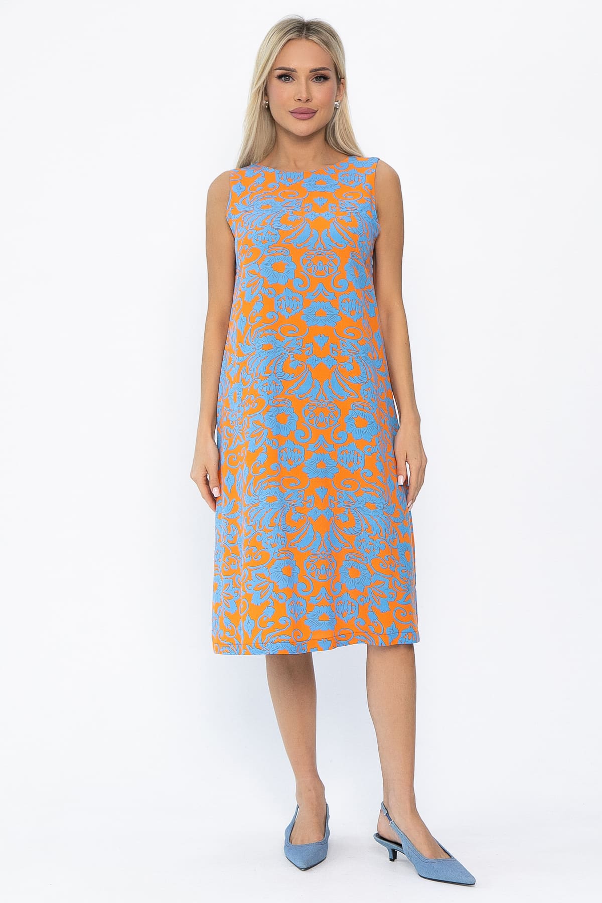 Платье Люси (оранжевое) П13857-25М