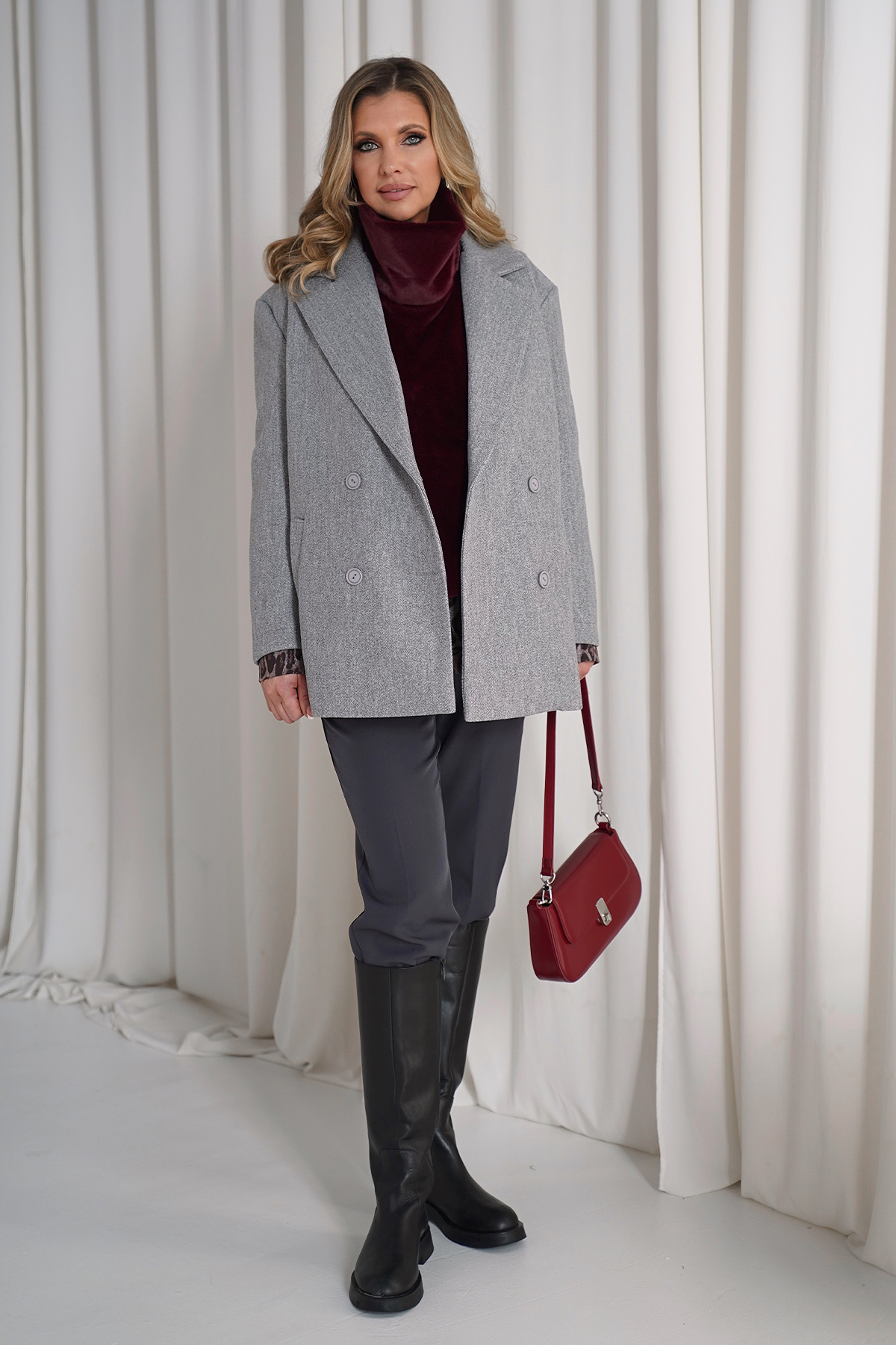 Пальто Я в теме (серое) Б12484-7