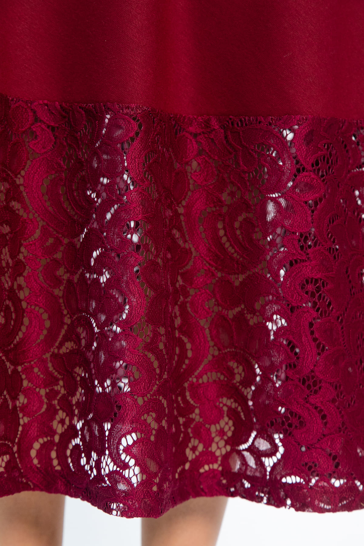 Юбка с кружевом Элегия (бордо) Ю14912-10М
