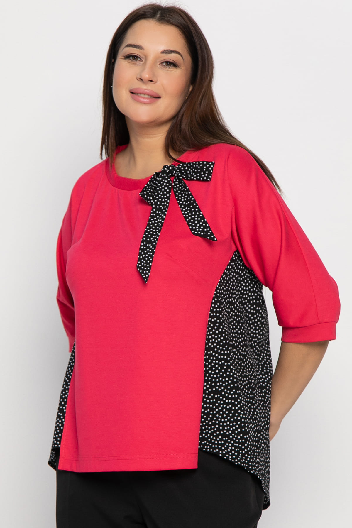 Блуза Федерика (малиново-черная) Б14990-18М
