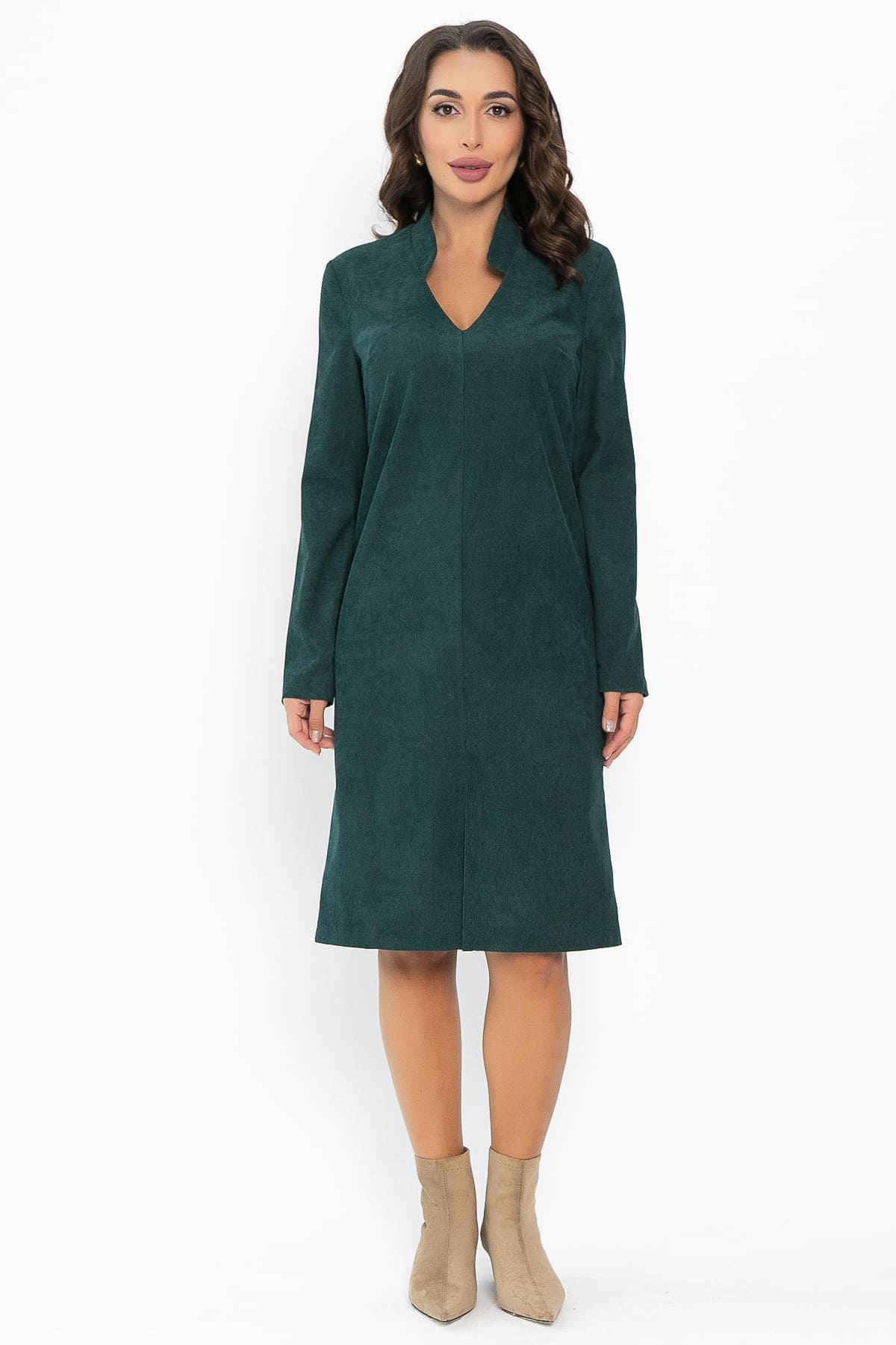 Платье Классическая грация (изумрудное) П13665-19М