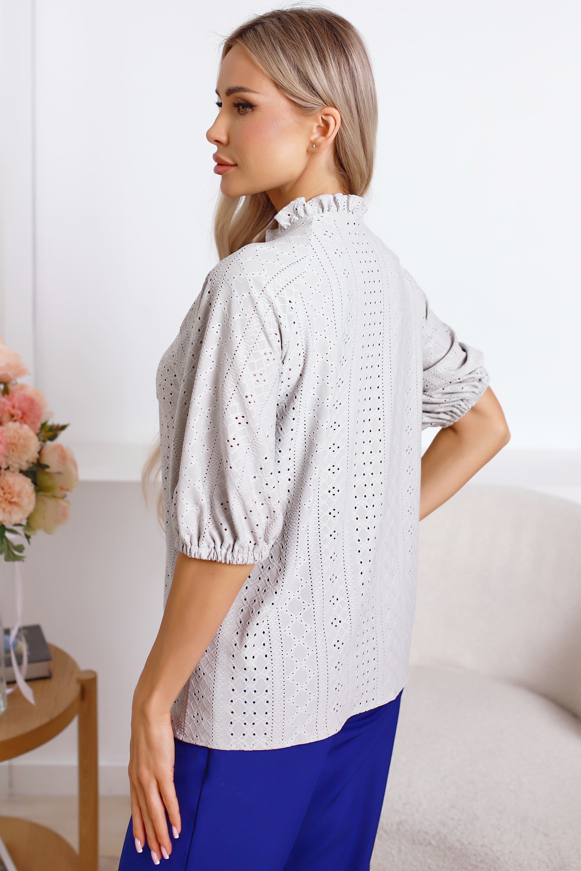 Блуза Люция (серая) Б15327-45М