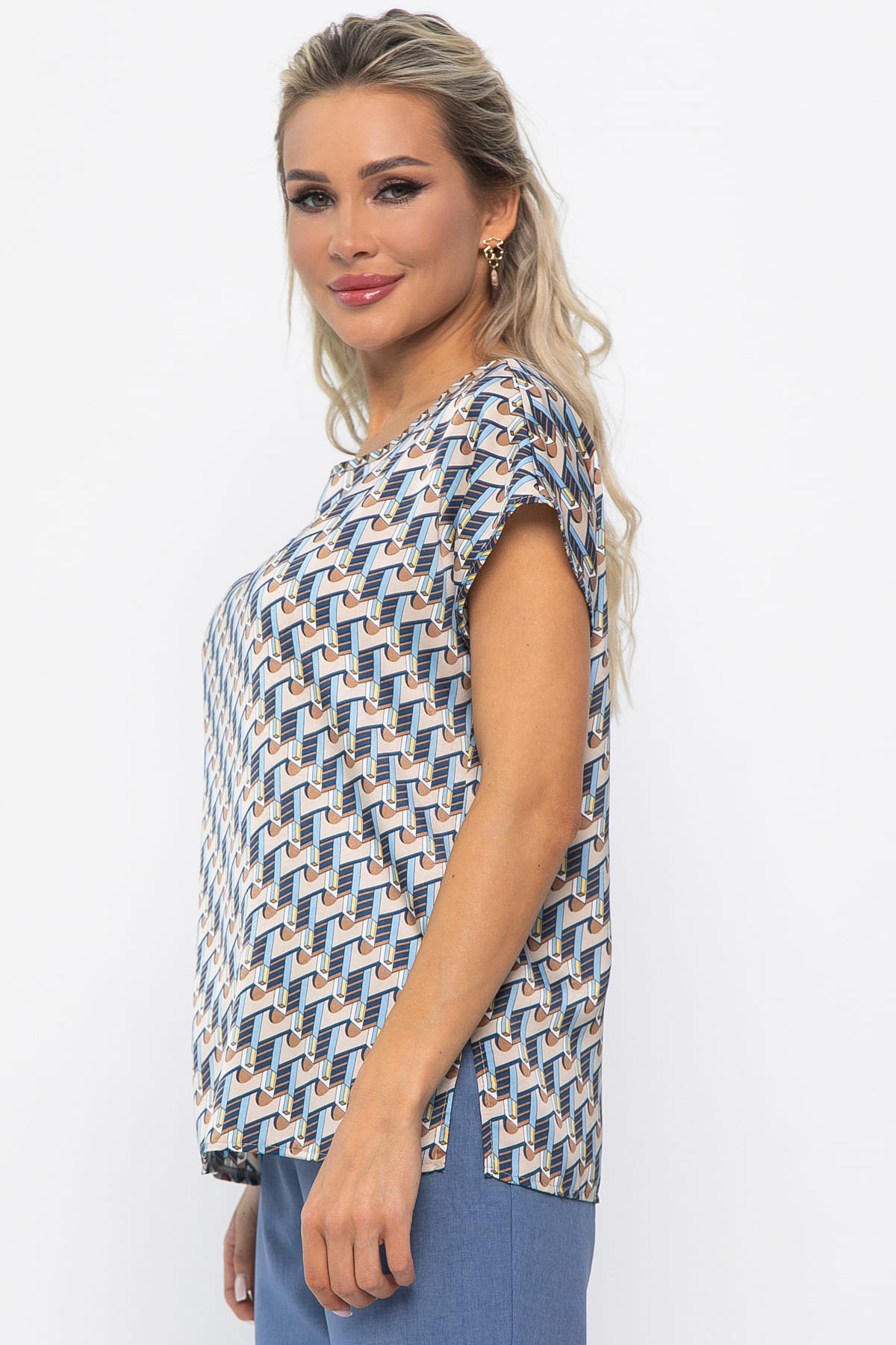 Блуза Покоряя сердца (мультиколор) Б13541-1М