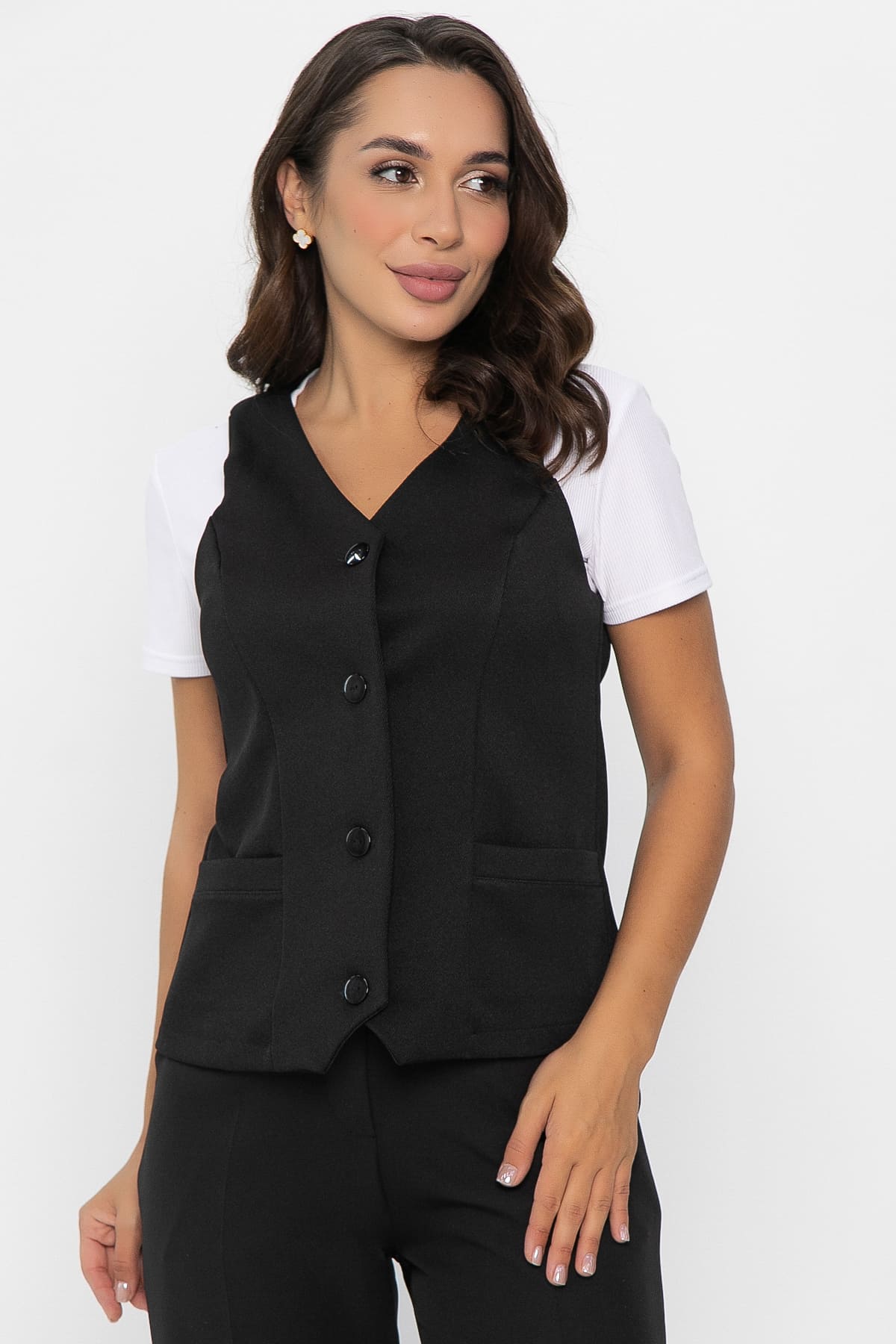 Жилет Мэнсфилд (черный) Б14085-13М