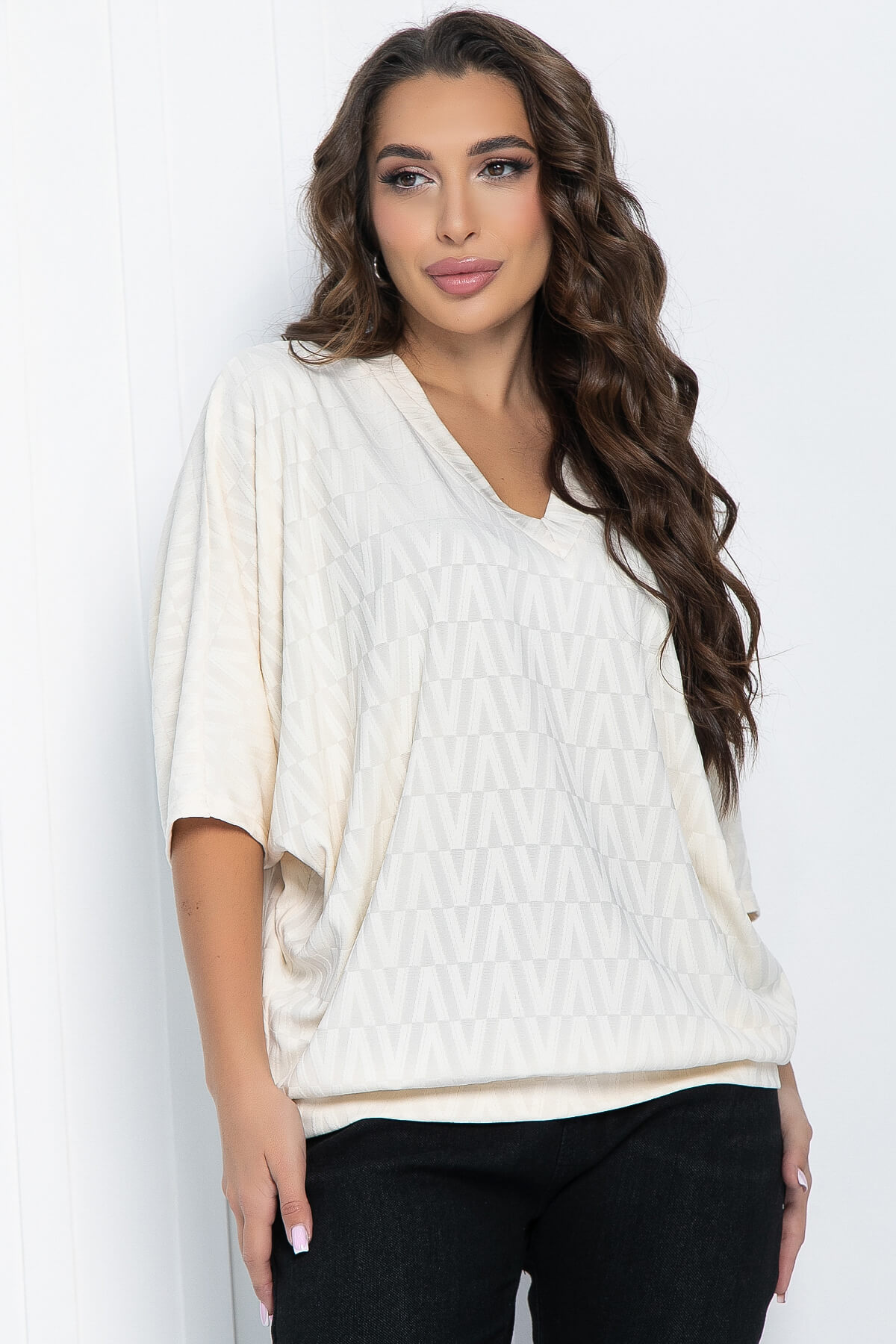 Блуза Вэнсдей (слоновая кость) Б11458