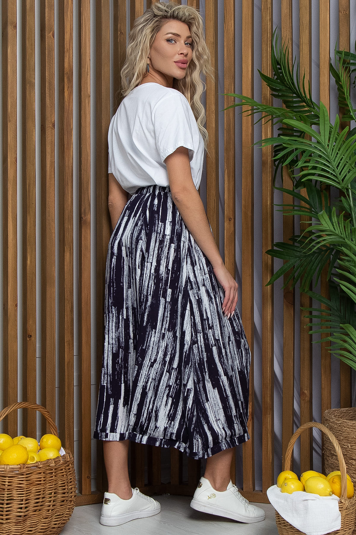 Юбка бохо (синяя) Ю13379-10М