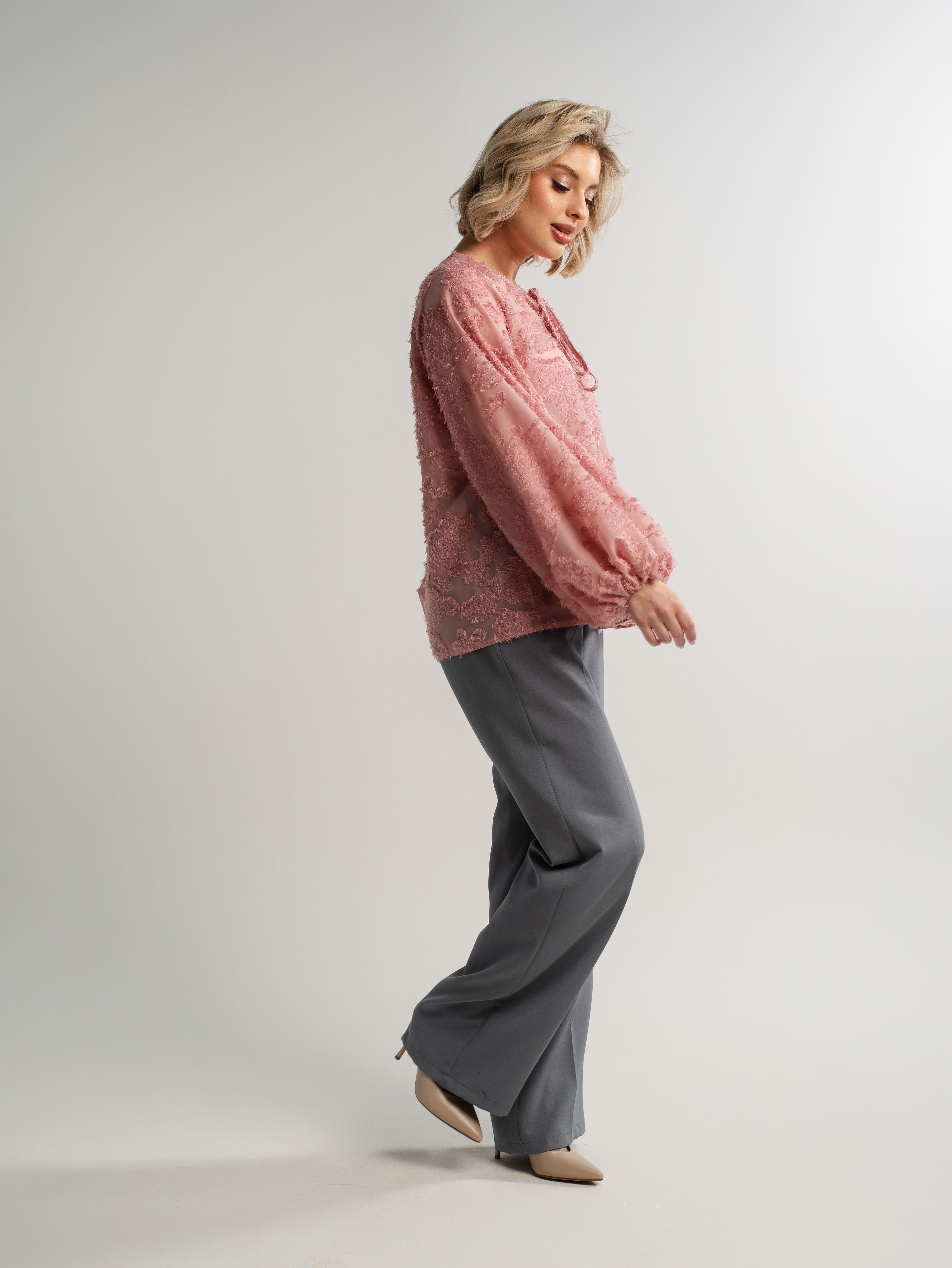 Блуза Воздушная мелодия (пудра) Б15139-7М