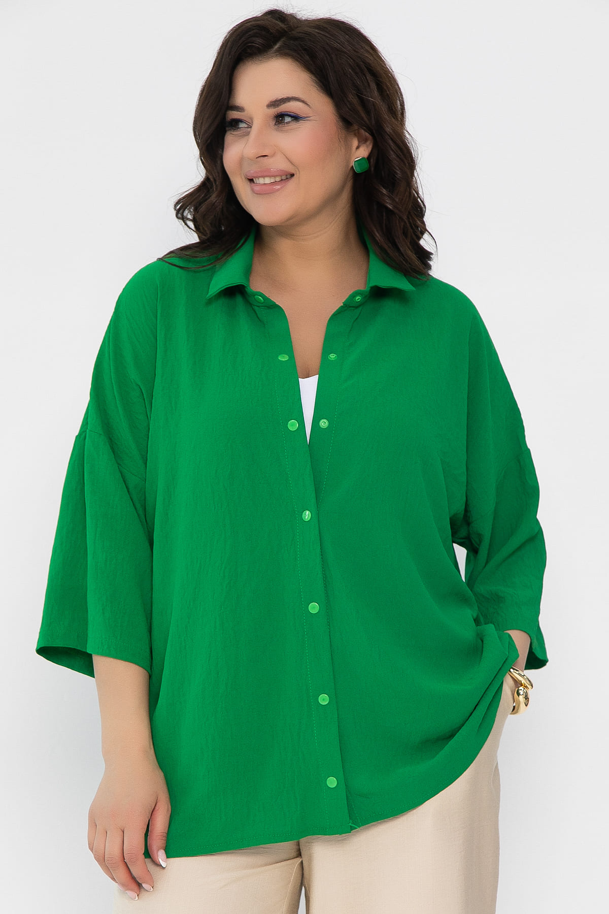 Рубашка Медея (зеленая) Б13428-13М