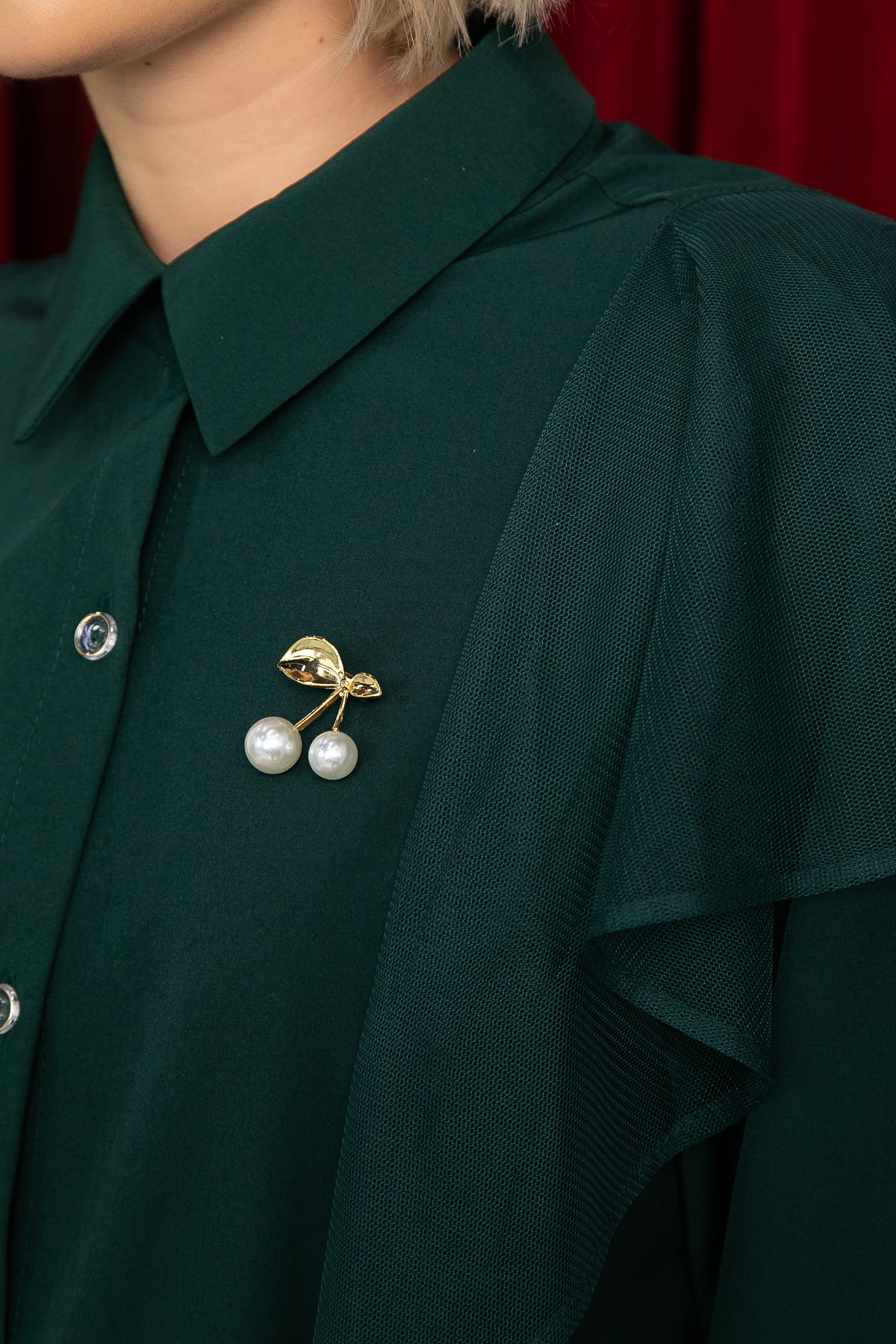 Блуза Сюита (зеленая) Б14679-24М