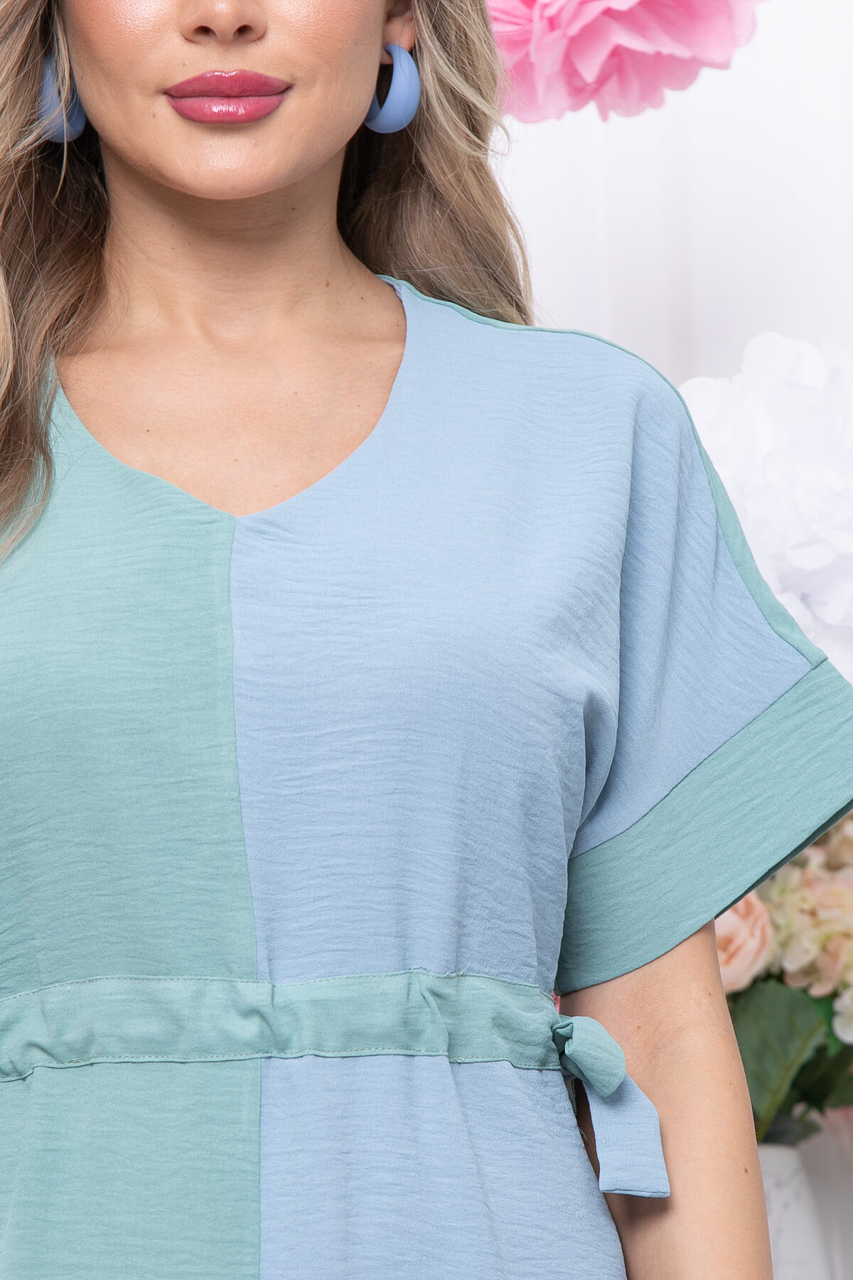 Платье "Фестия" (фисташка/голубой) П5756