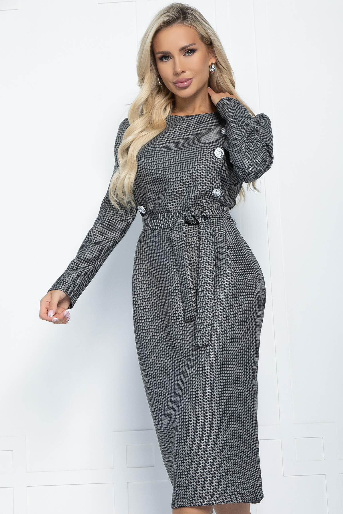 Платье Катриса (серое) П11088