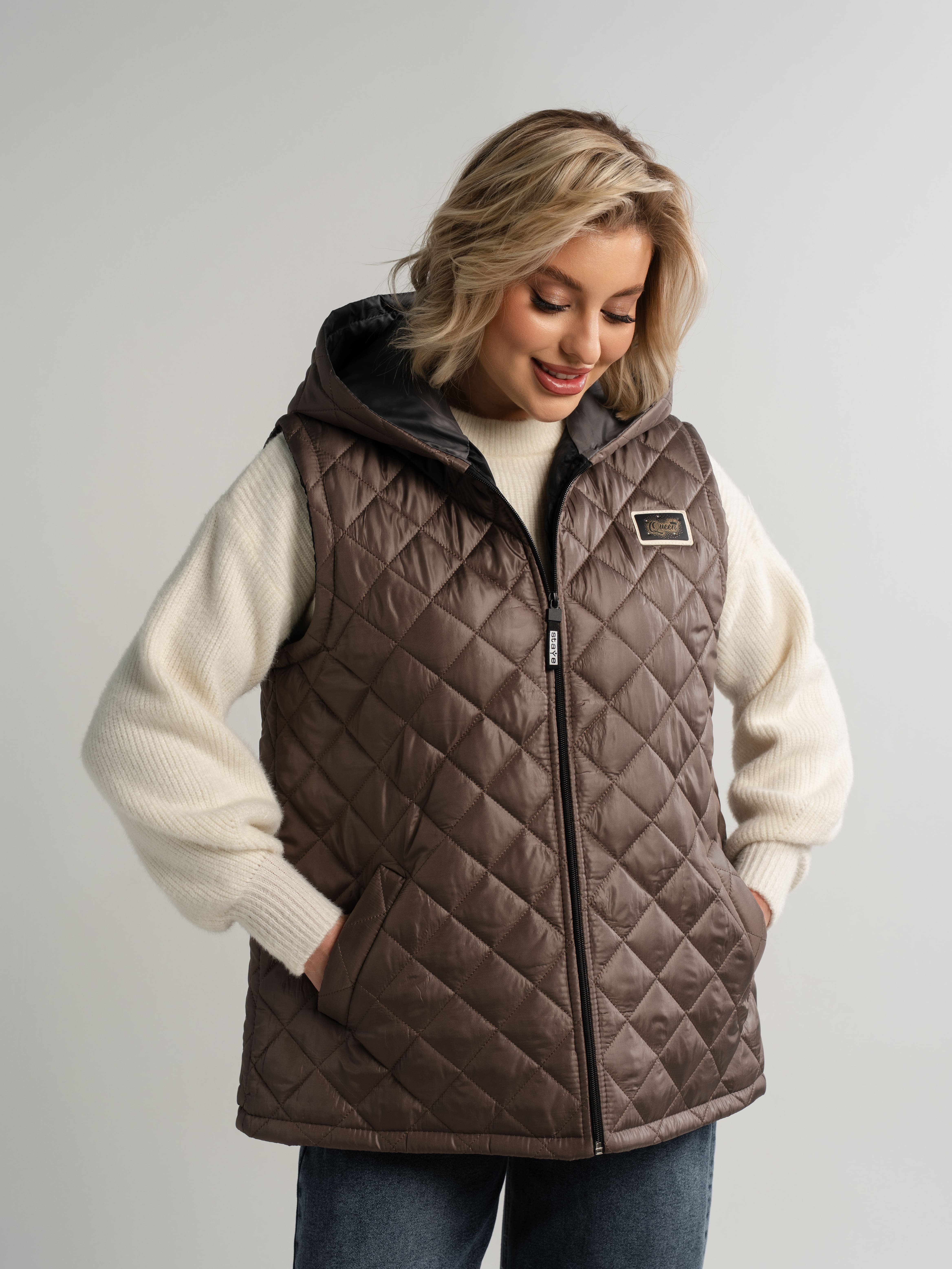 Жилет утепленный Дориана (кофе) Б14632-18М