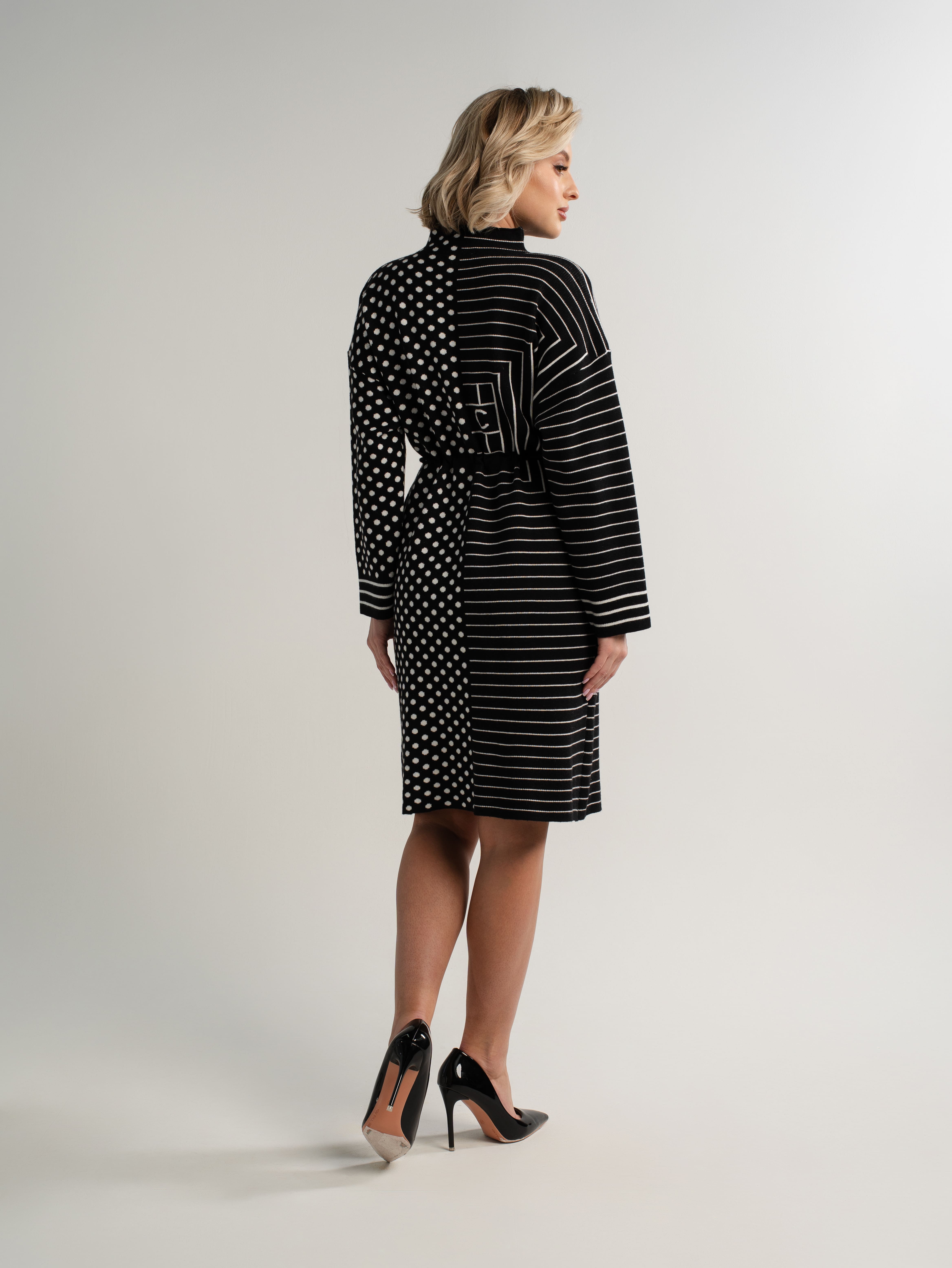 Платье Латута (черно-белое) П15105-18М
