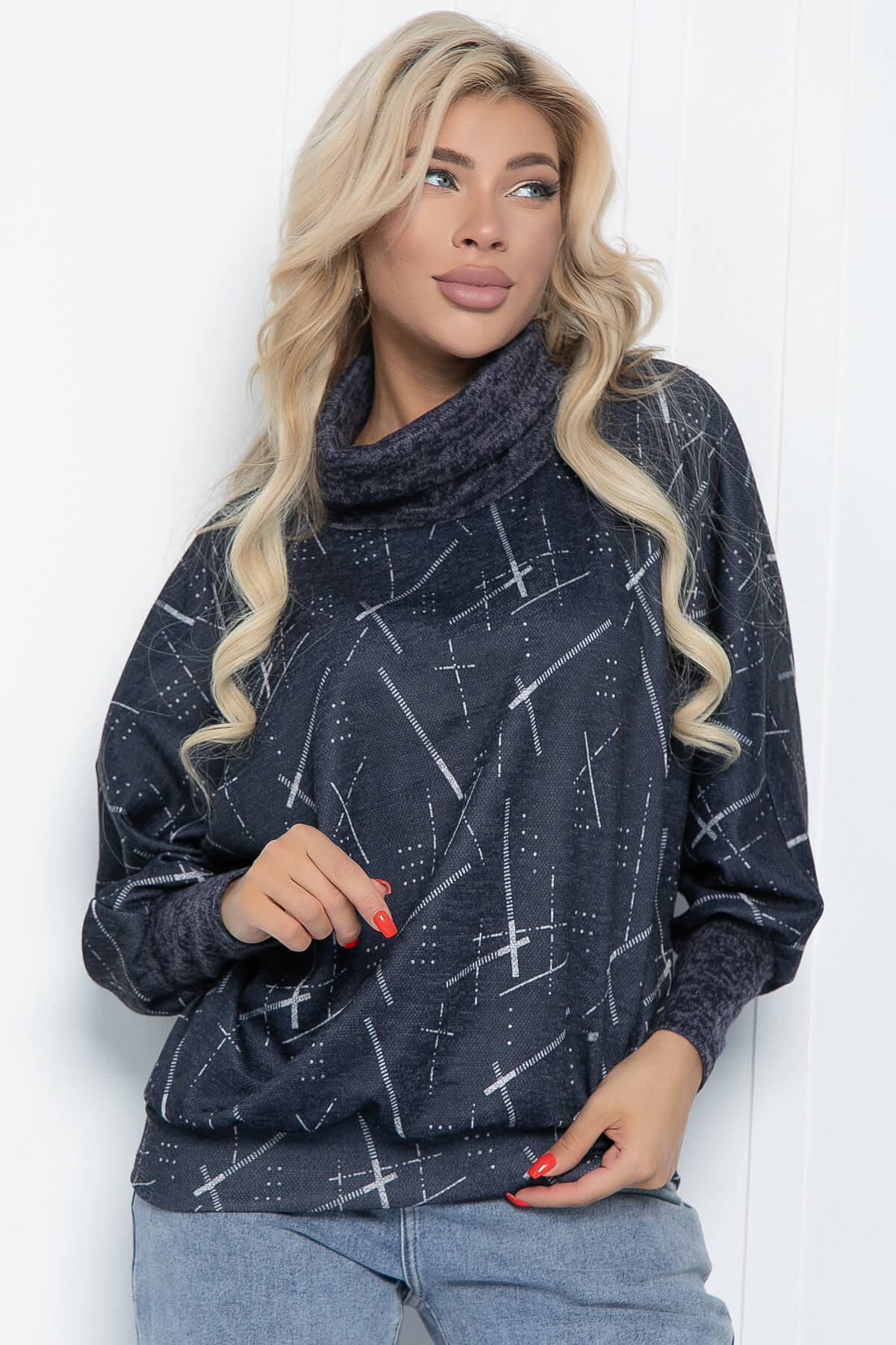 Джемпер Бернарда (темно-синяя) Б11449