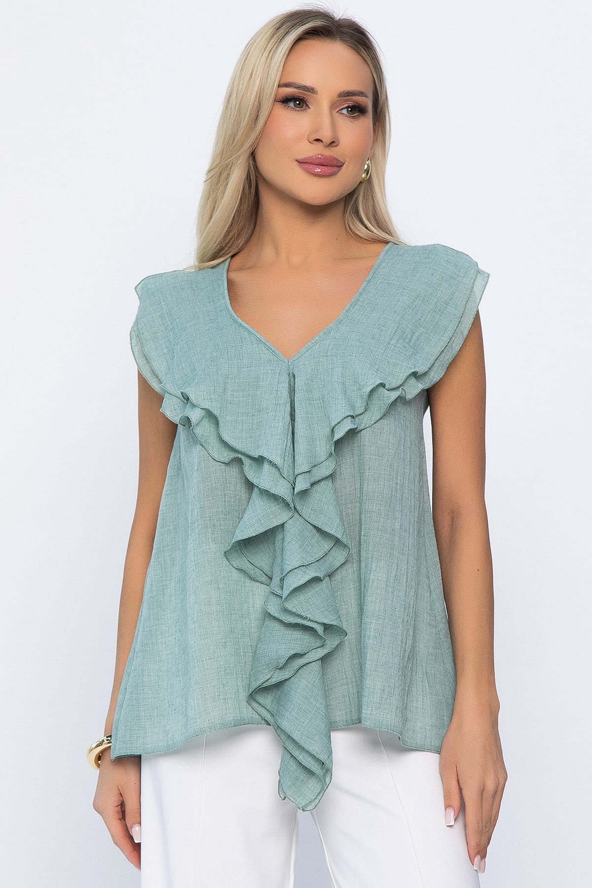 Блуза Поцелуй ветра (изумруд) Б15397-7М