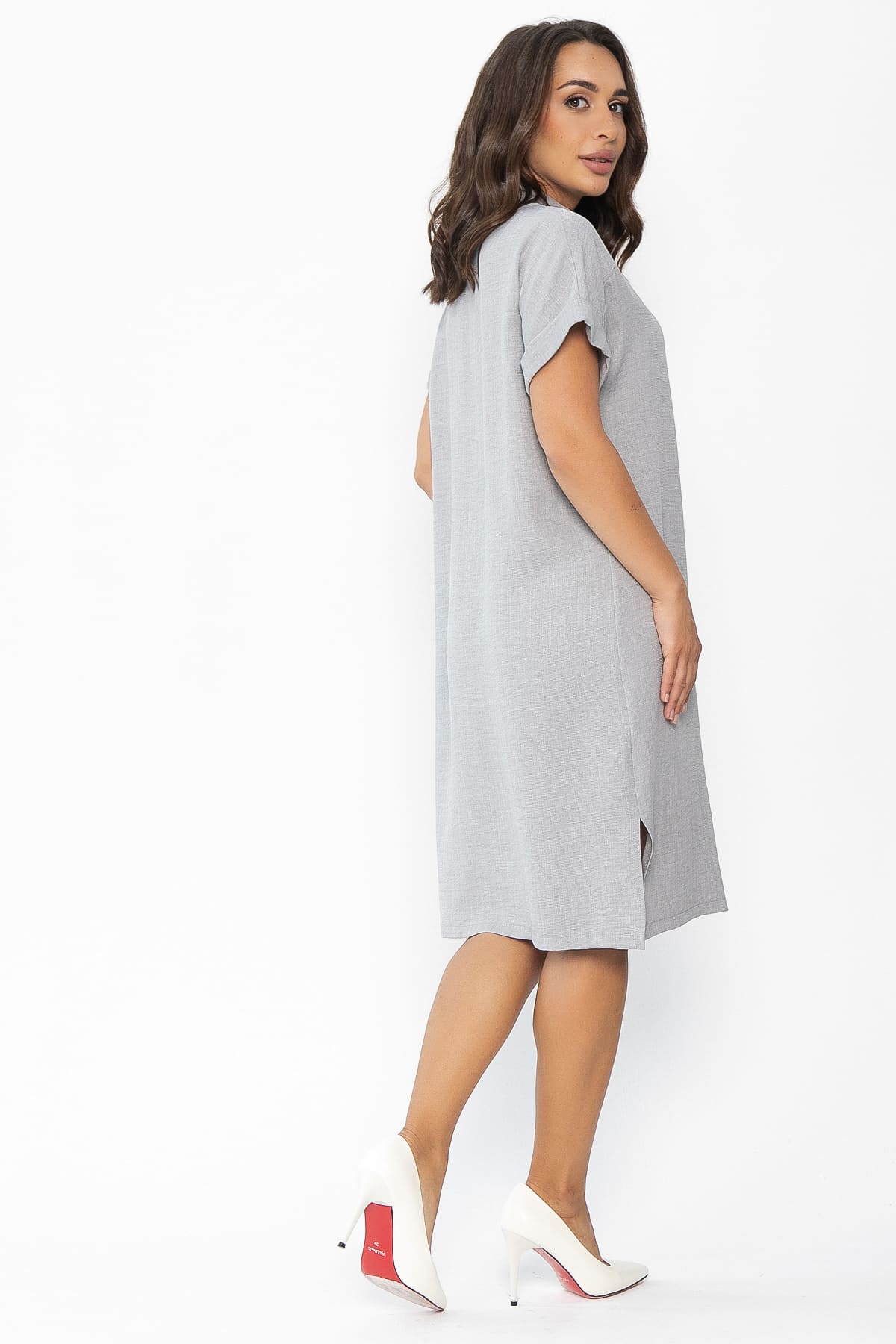 Платье Бон вояж (светло-серое) П14023-41М