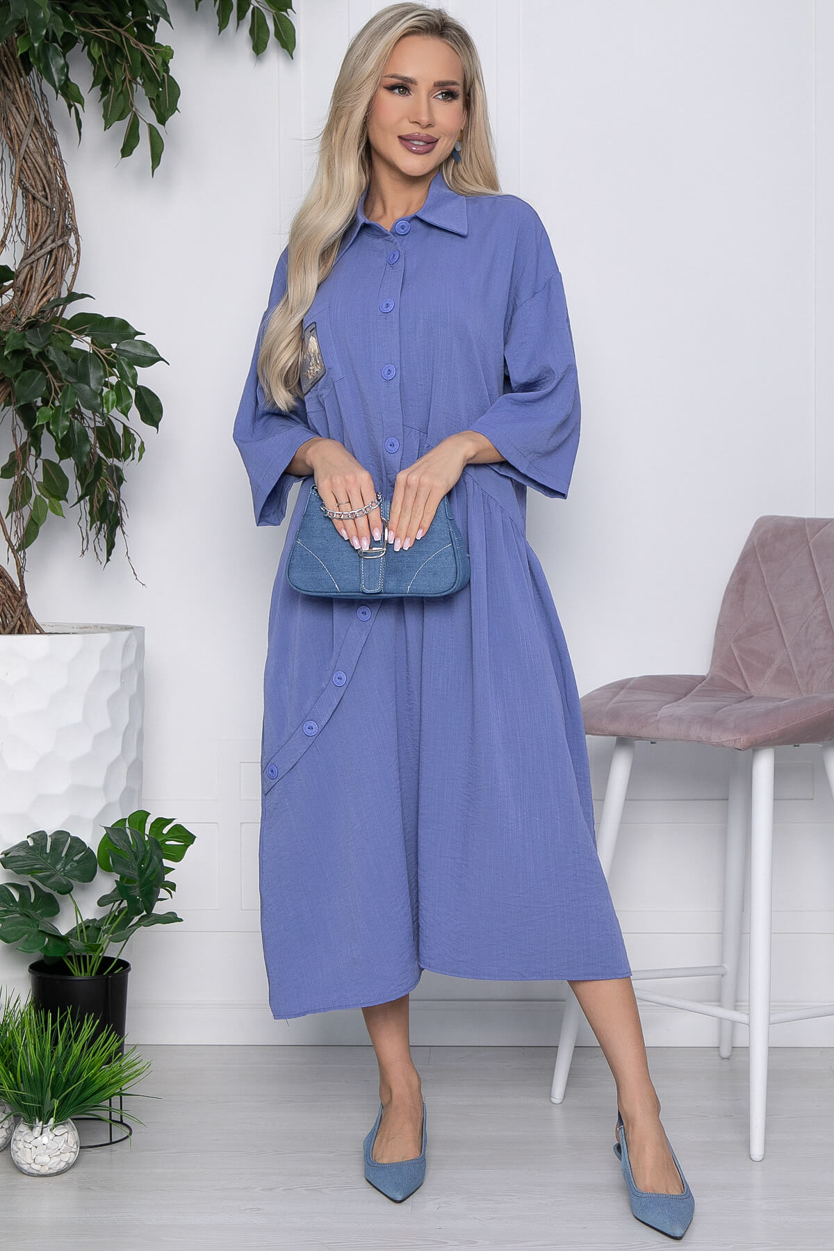 Платье Индира (джинс) П15685-5М