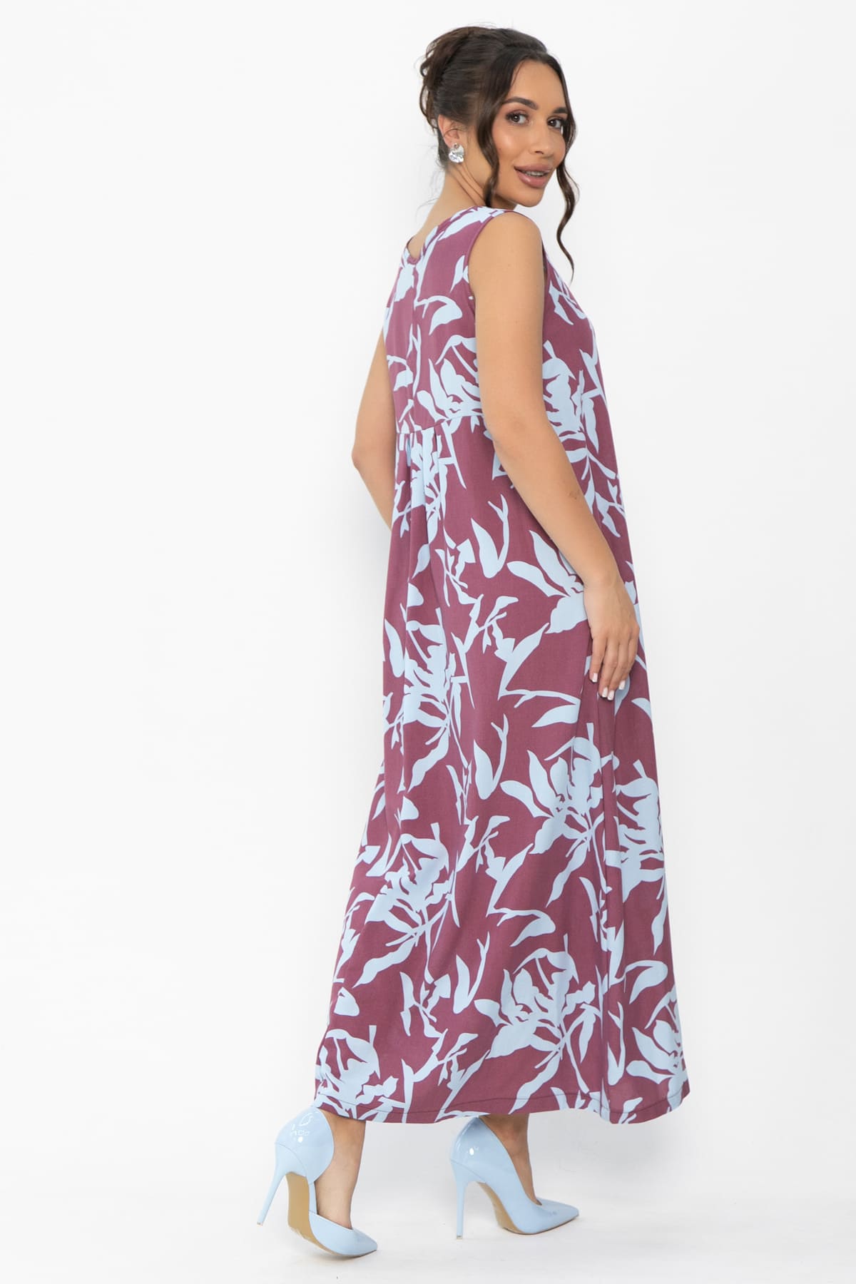 Платье Чарующая красота (бордовое) П13914-25М