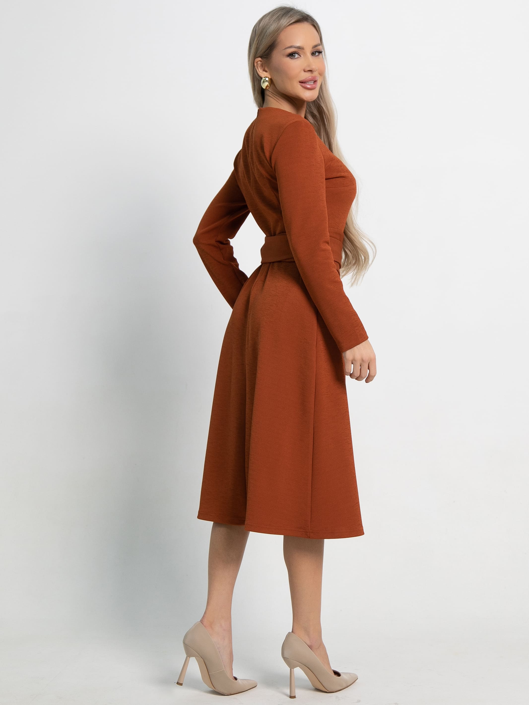 Платье Парижанка НЬЮ (терракотовое) П15067-10М