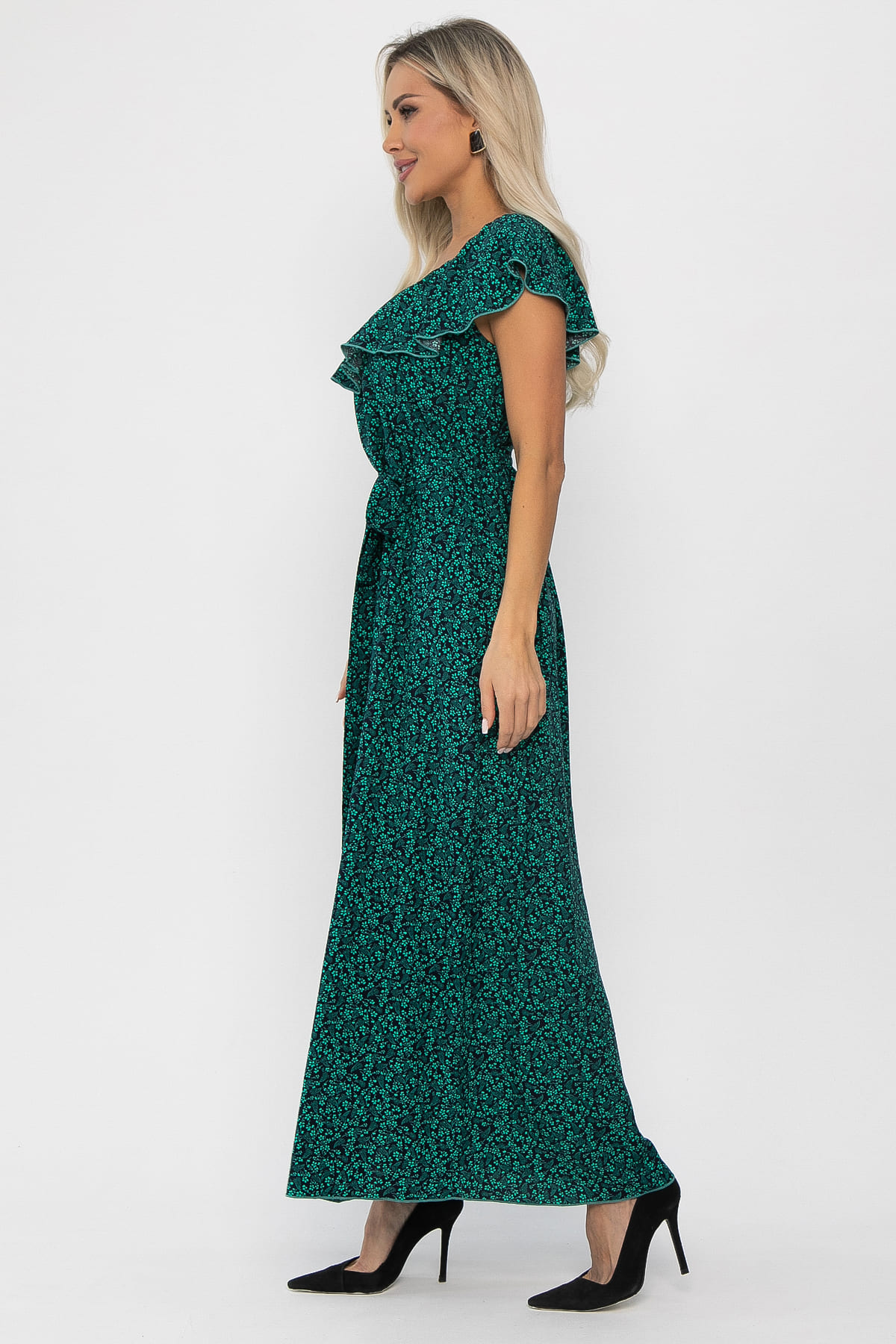 Платье Элинор макси (зеленое) П13759-12М