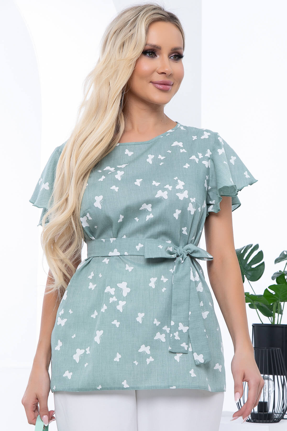 Блуза "Гайана" (мята) Б6778