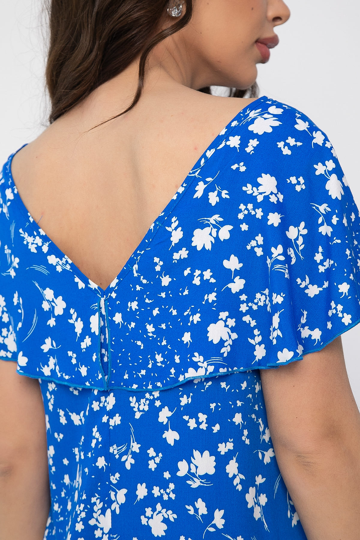 Платье Вечер свиданий (ярко-голубое) П13681-16М