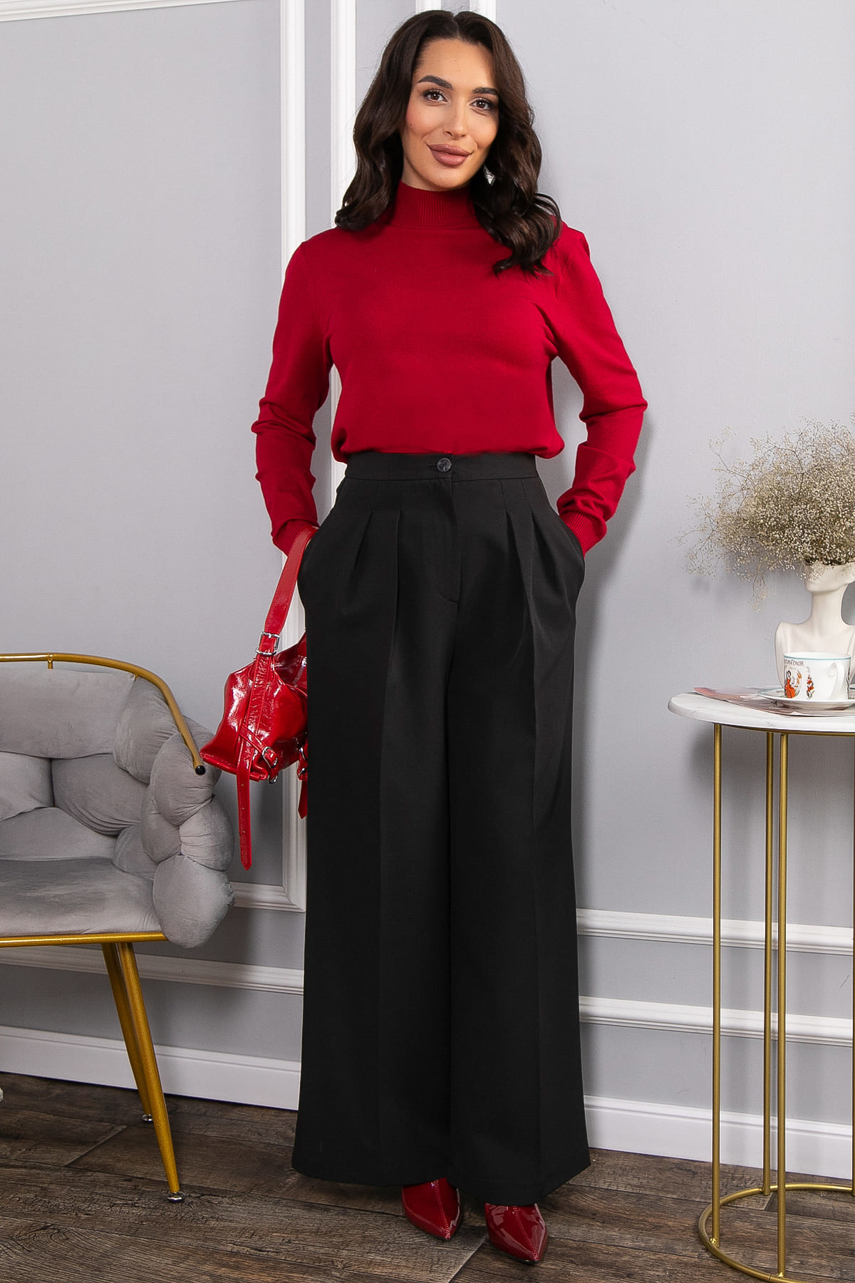 Брюки со стрелками Шакира (черные) Б14588-35М