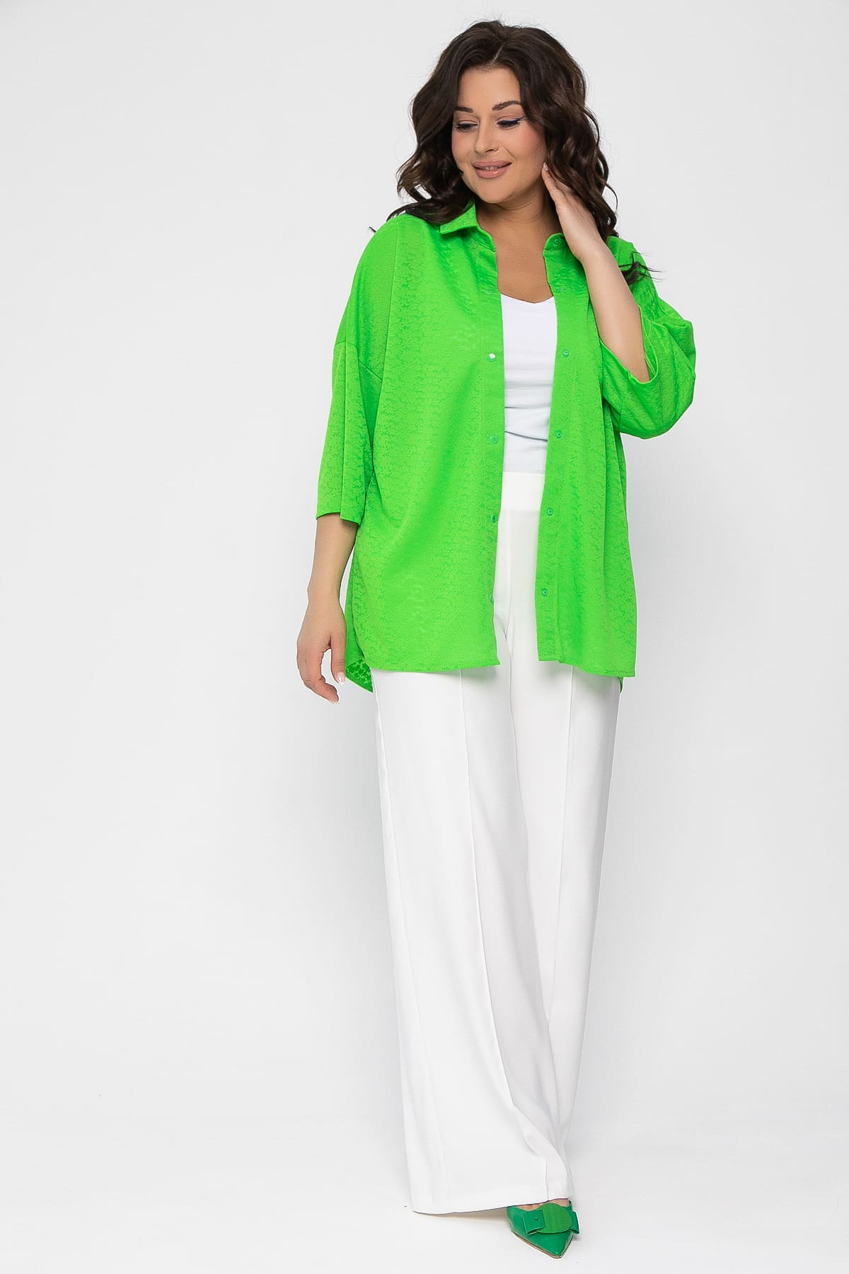 Рубашка Медея (зеленое яблоко) Б13555-13М