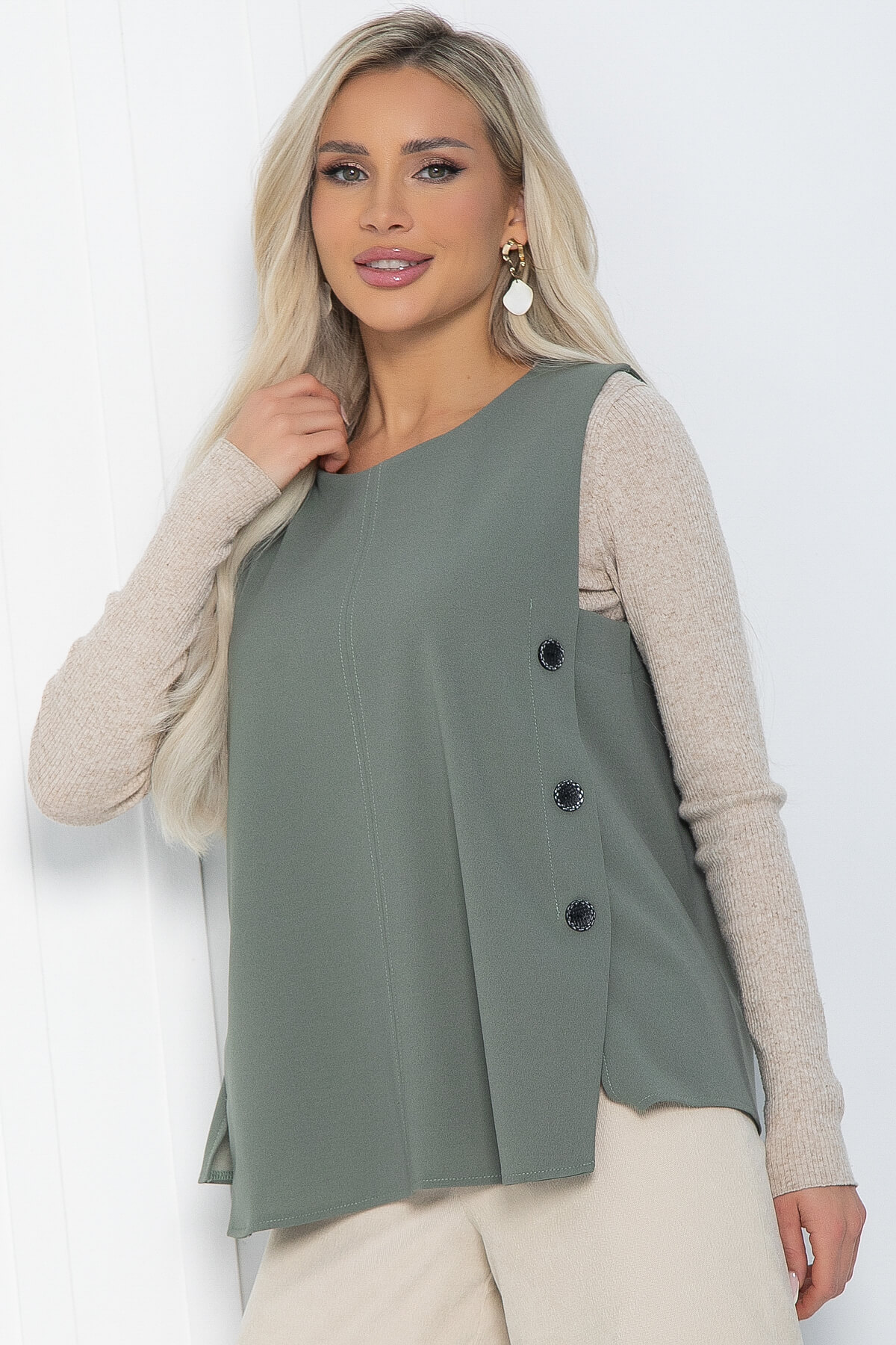 Жилет Современный стиль (оливковый) Б11970