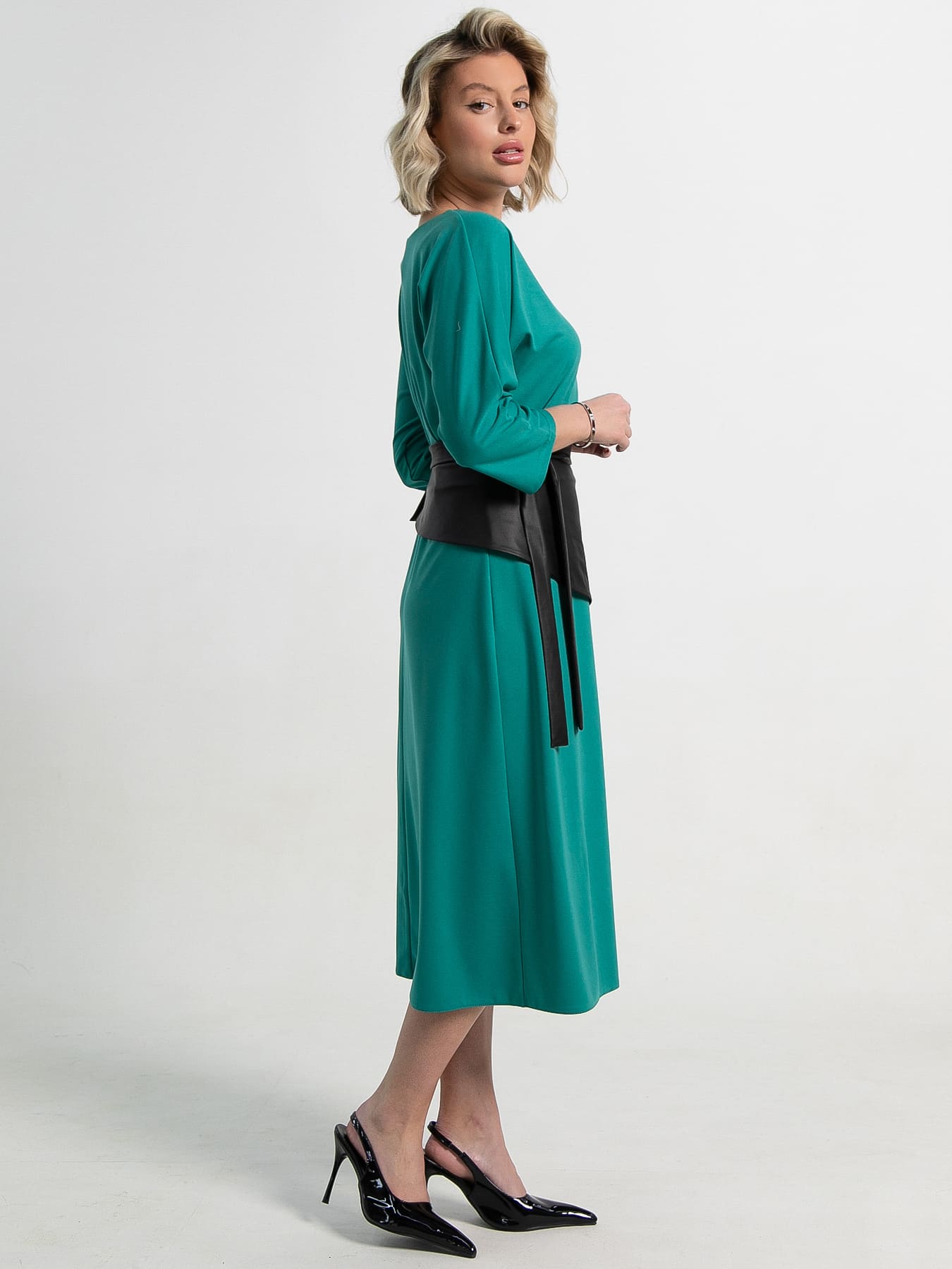 Платье Эмилия (зеленое море) П15388-18М