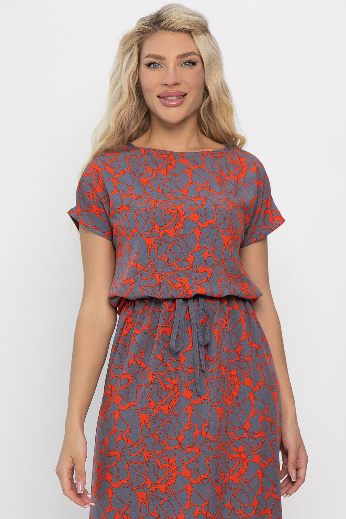 Платье Мэри (серое) П13881-12М