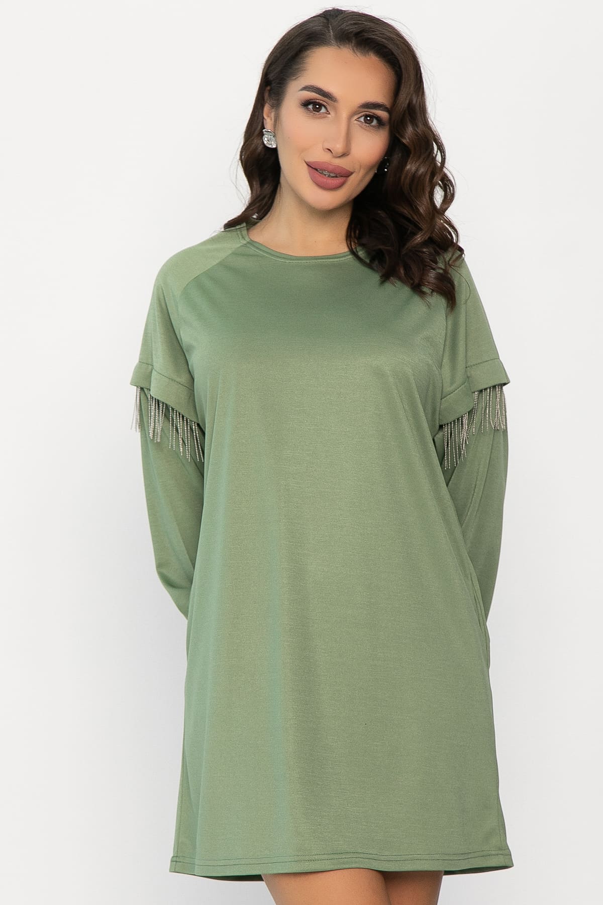 Платье Стелла (оливковое) П14230-5М