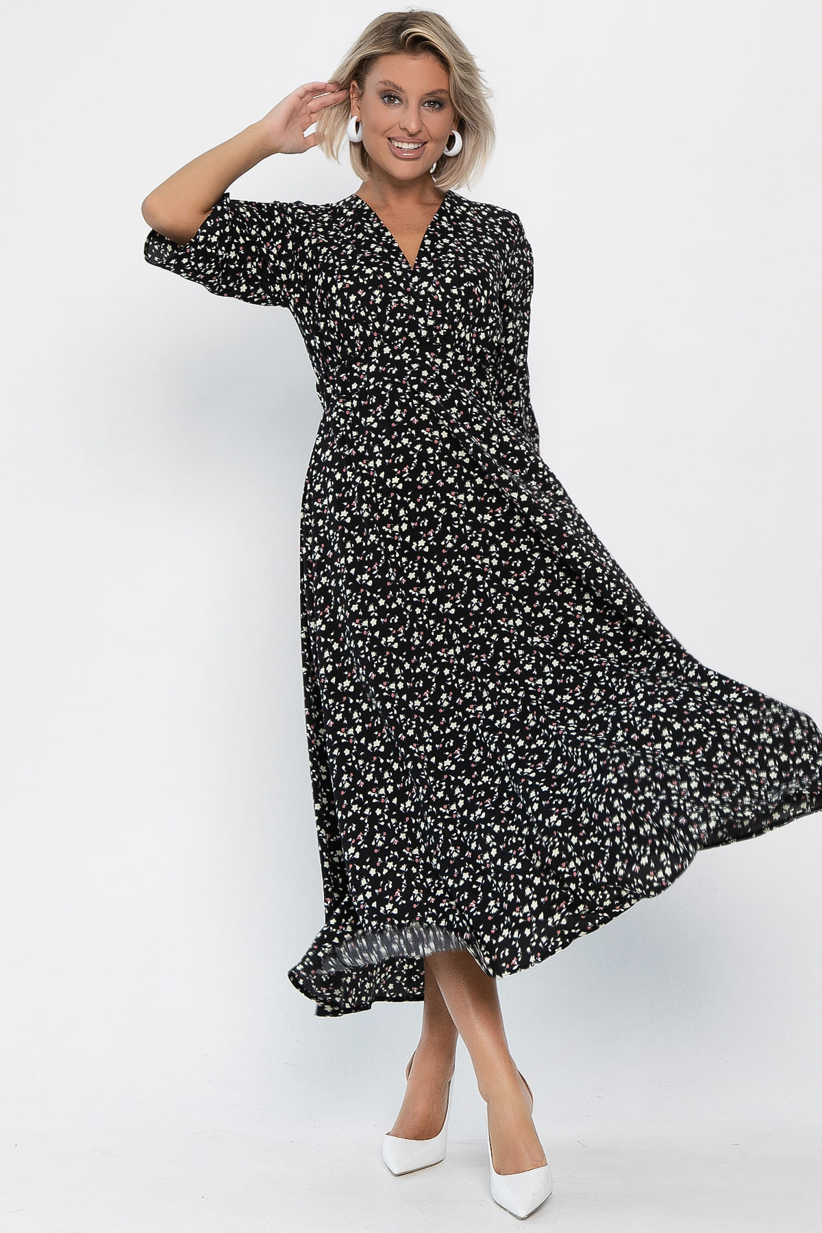 Платье Летнее вдохновение (черное) П14146-1М