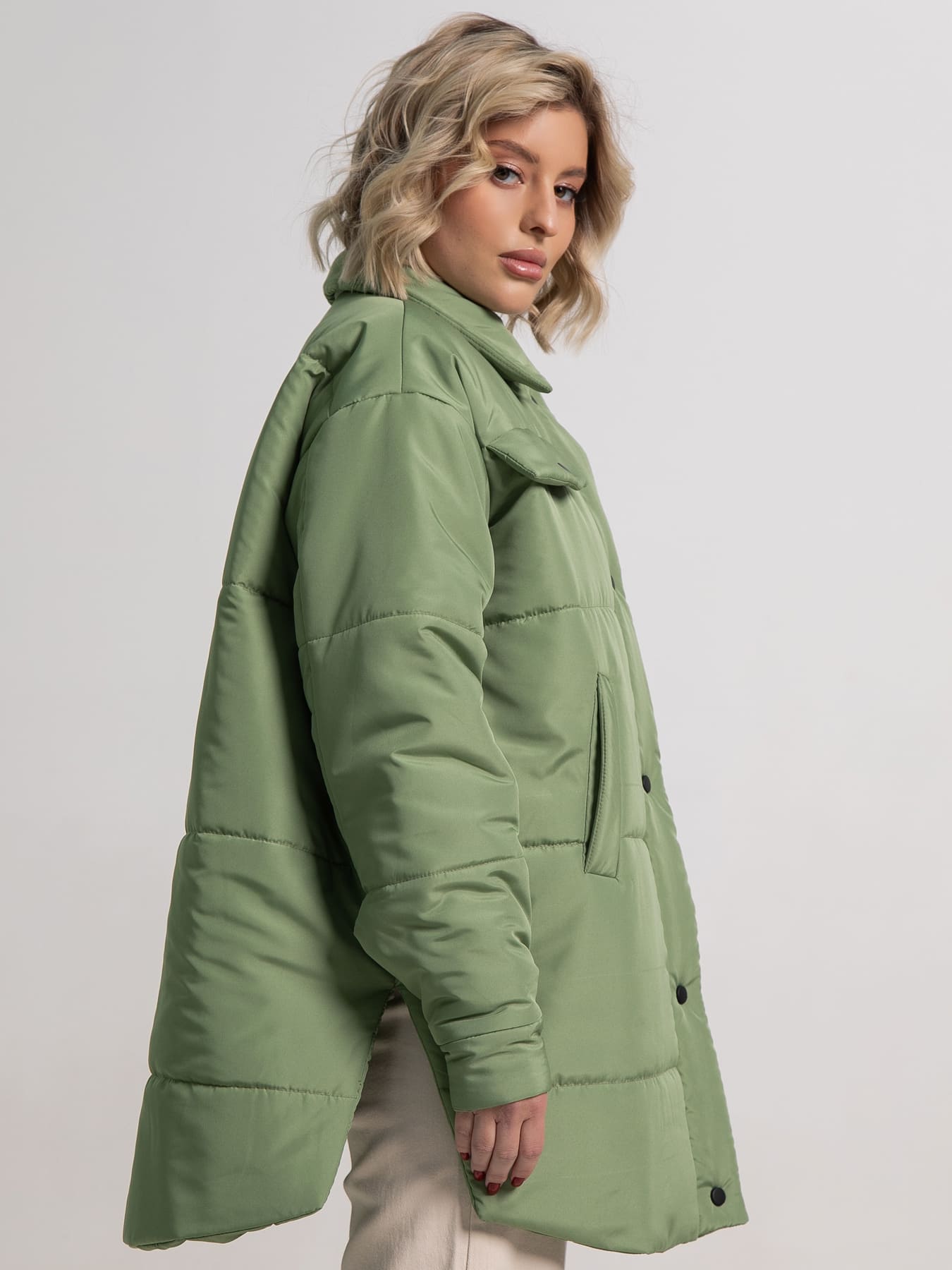 Куртка демисезонная Асель (зеленая) Б15319-39М