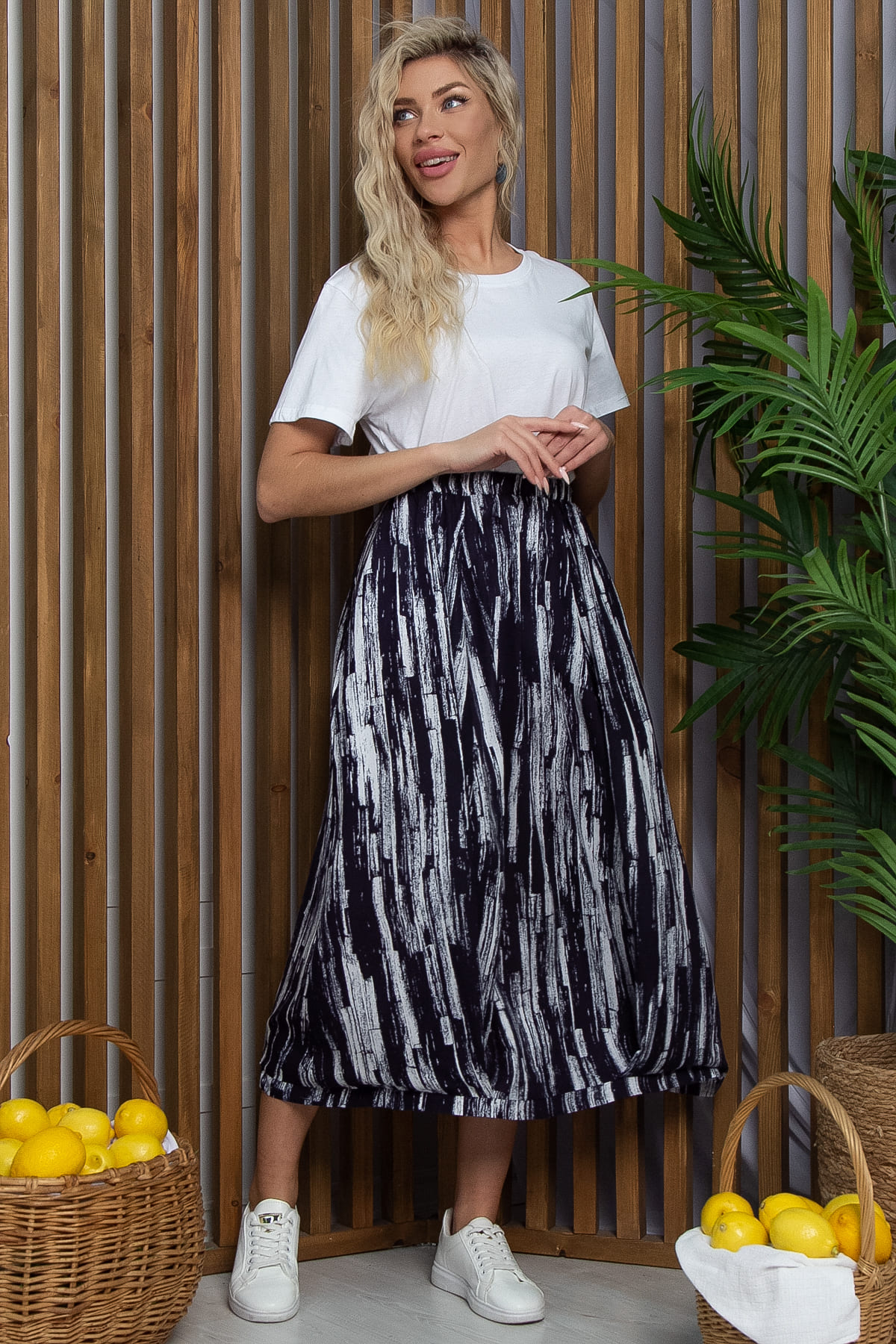 Юбка бохо (синяя) Ю13379-10М