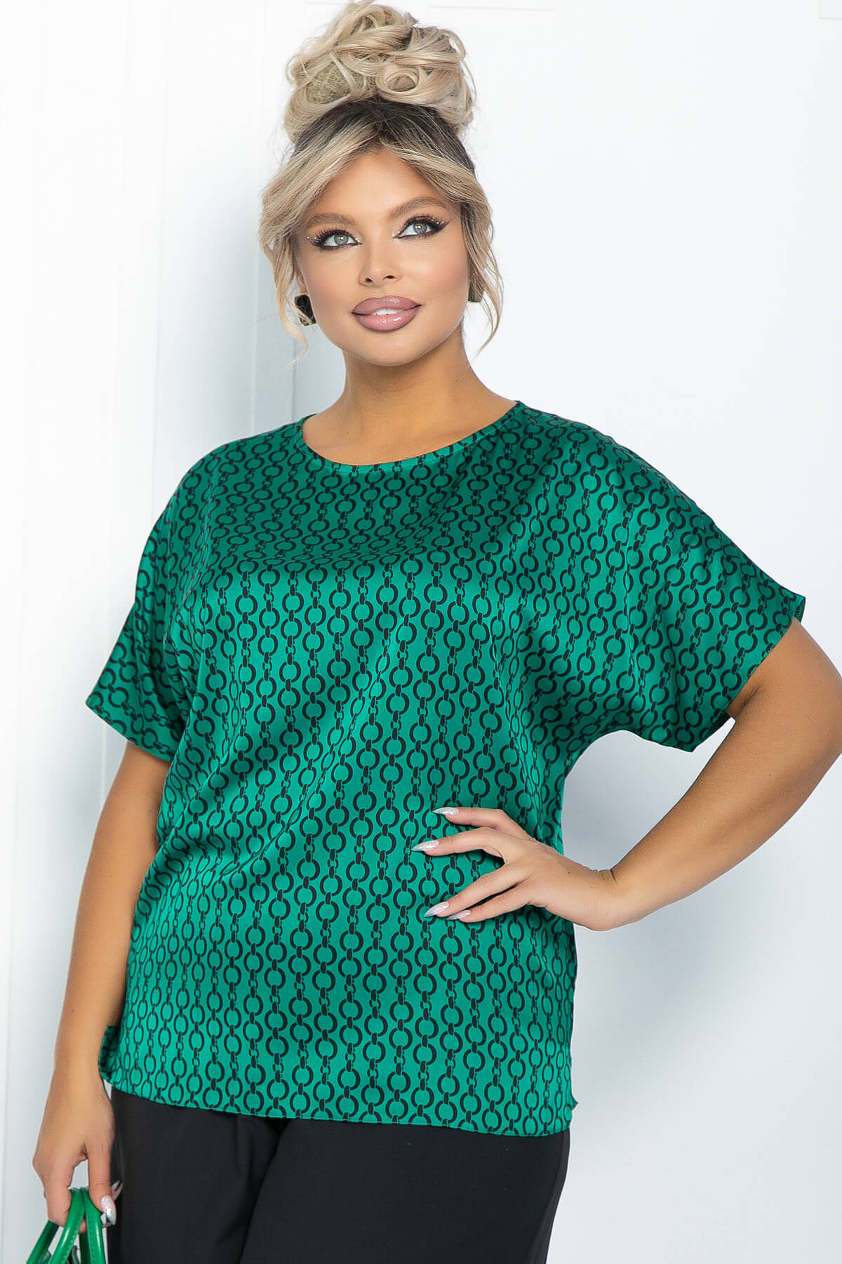 Блуза Морган (зеленая) Б11735