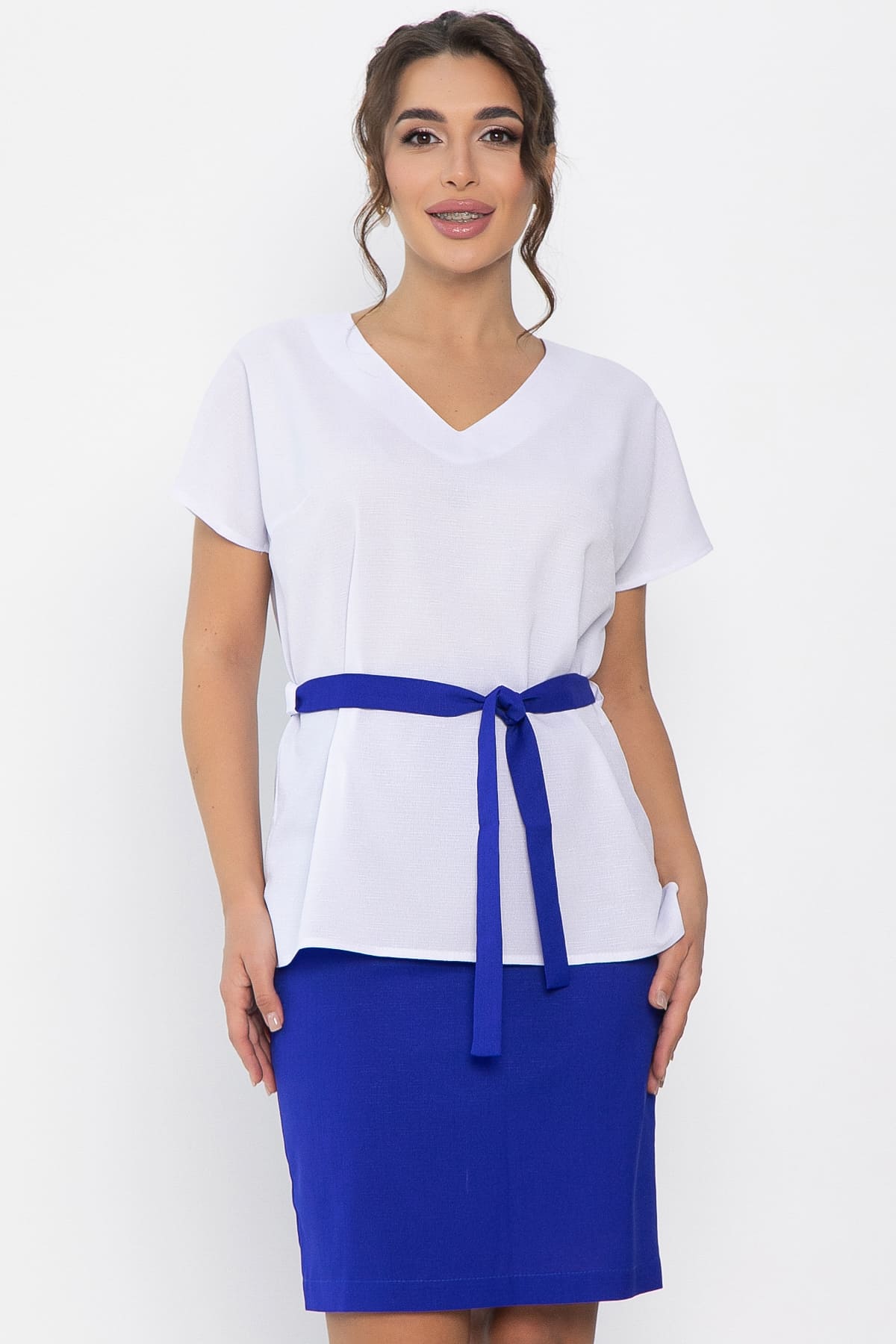 Костюм Лэдис (бело-синий) К14101-14М