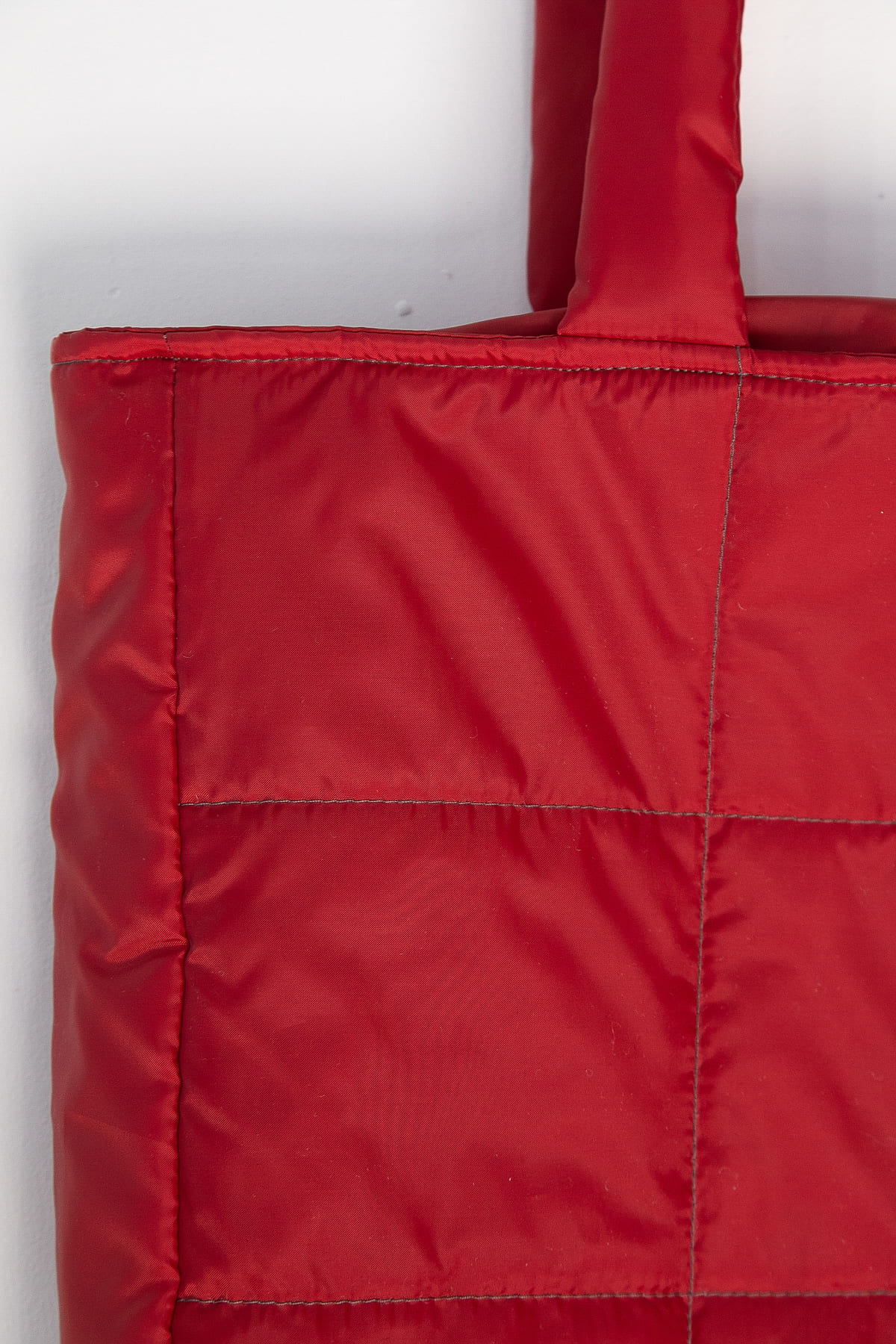 Сумка-шопер стеганая (красная) СШ06-46