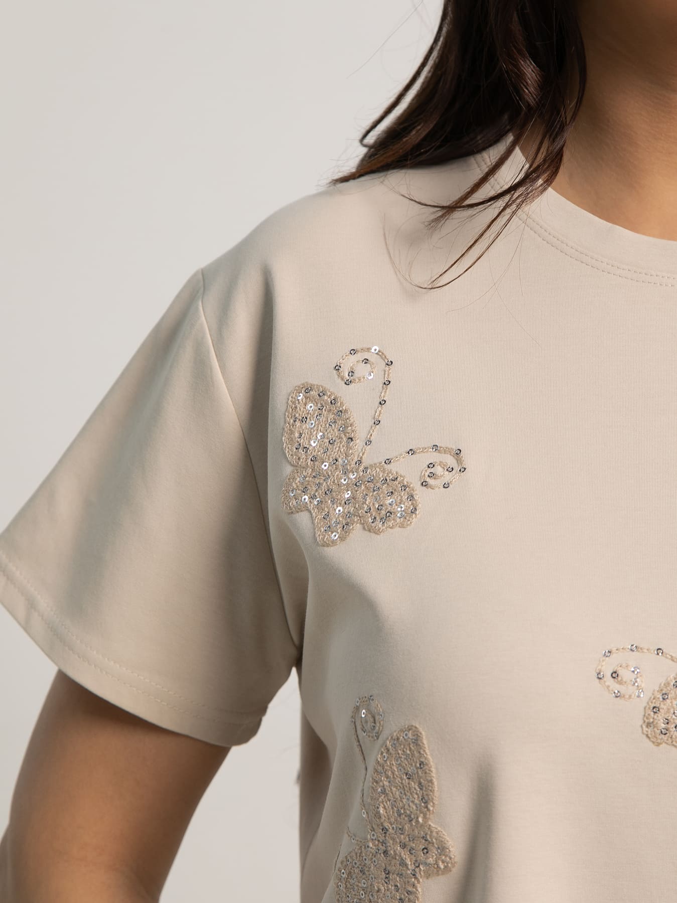 Блуза Полет мотылька (бежевая) Б15710-18М