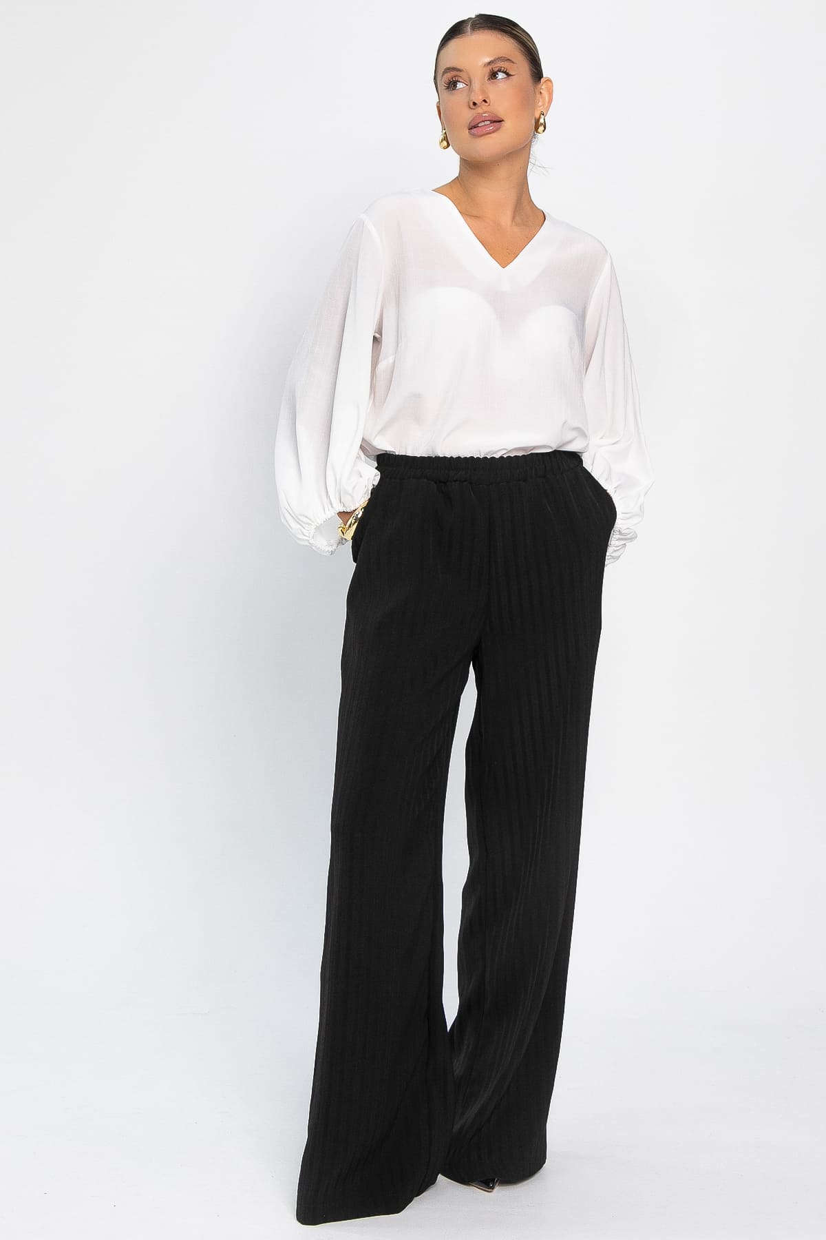 Брюки на резинке Астра (черные) Б14397-30М