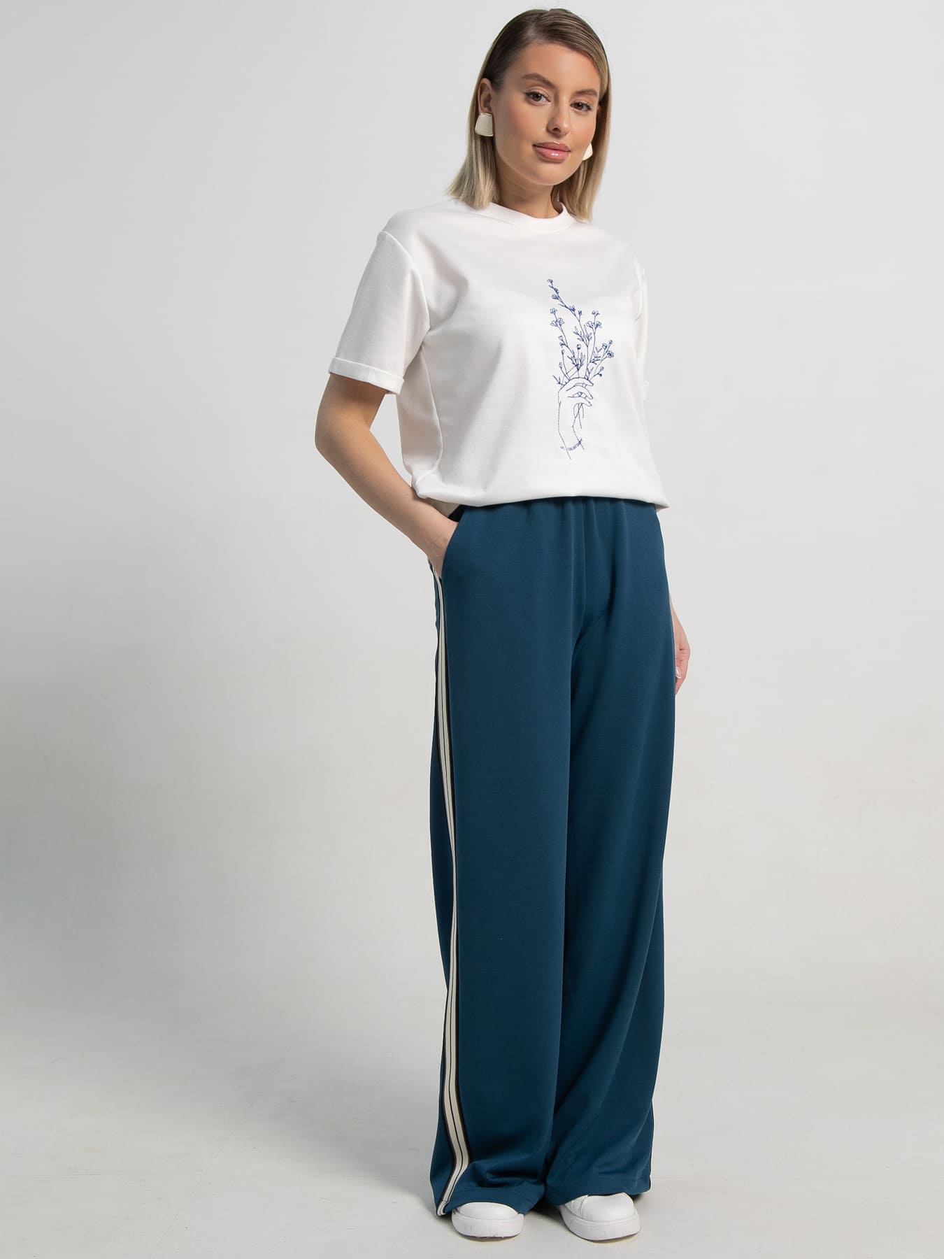 Брюки Аларика (темно-лазурный) Б15099-5М