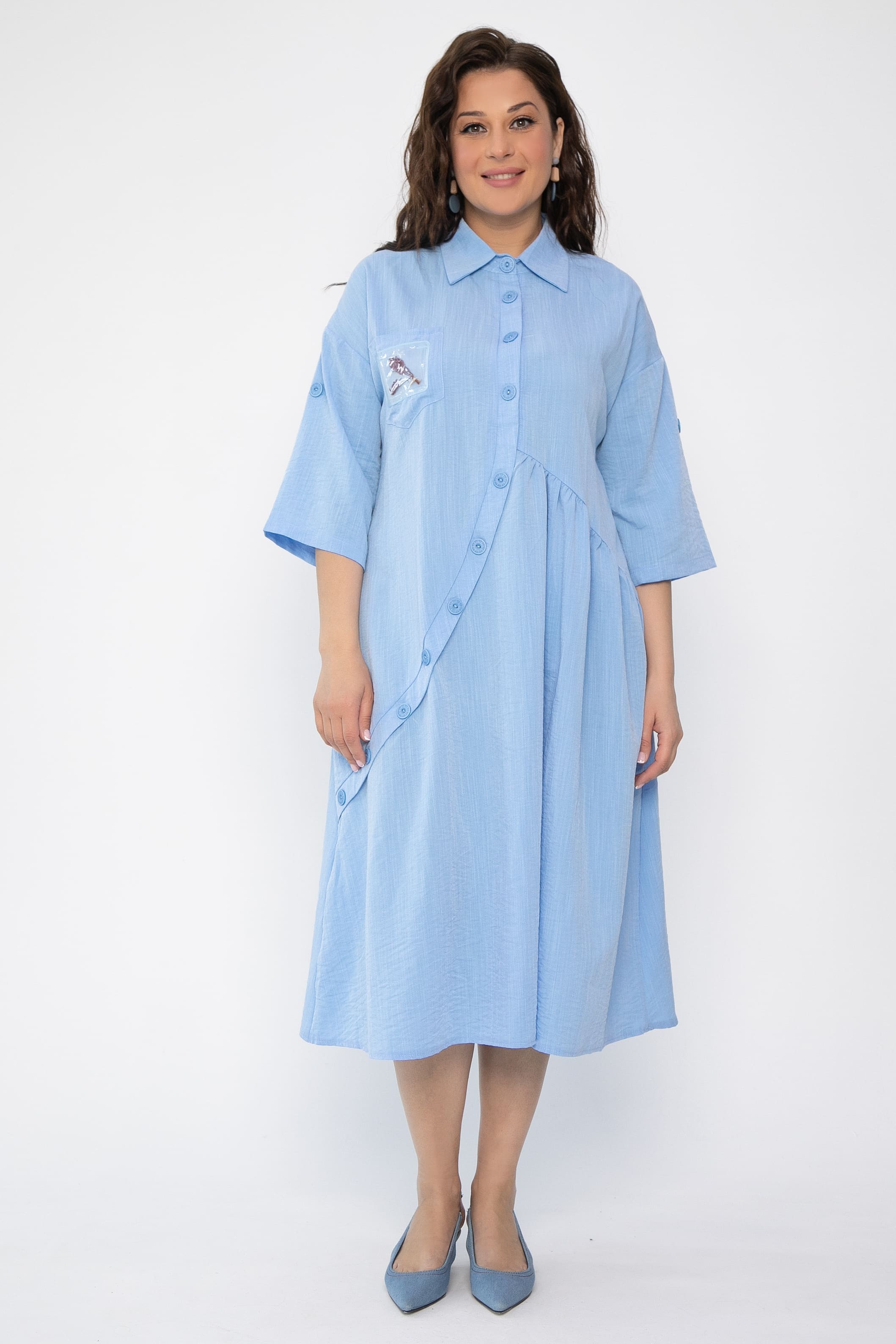 Платье Индира (голубое ХИТ) П10542