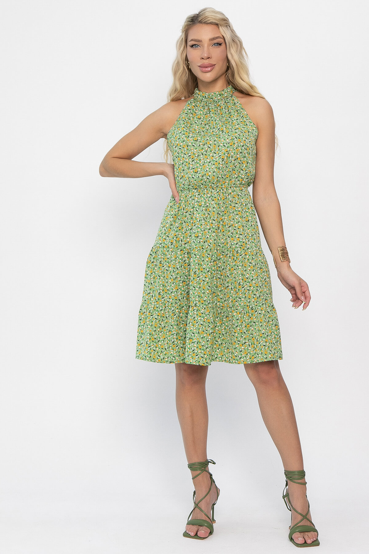 Платье Алюния (зеленое) П13821-36М