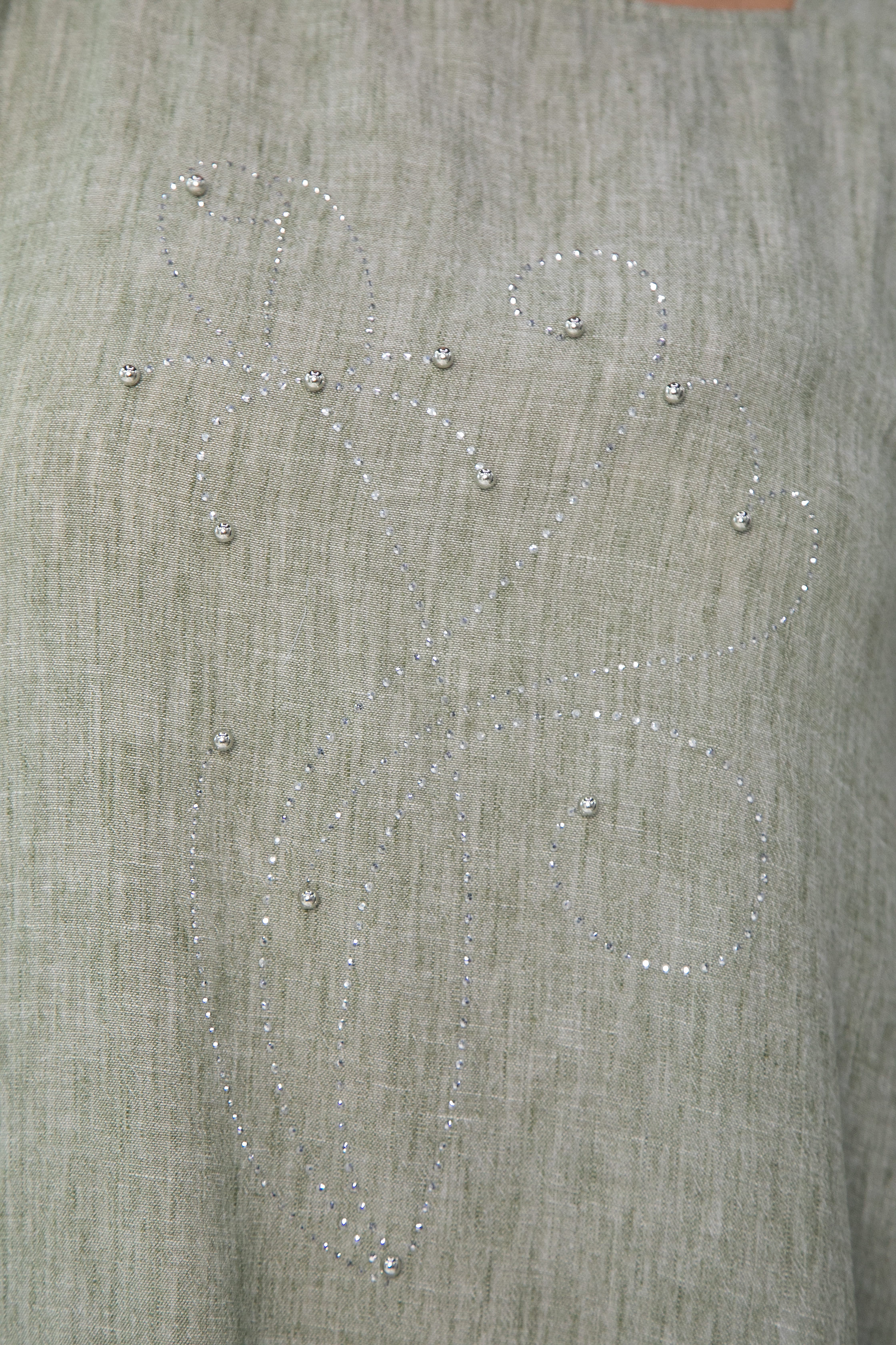 Платье В отпуск (зеленый меланж) П13708-8М