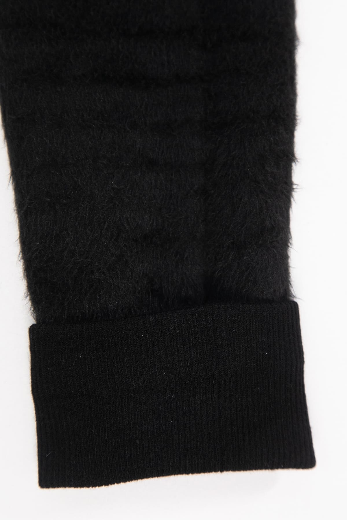 Лосины в рубчик утепленные (черные) Б14802-7М