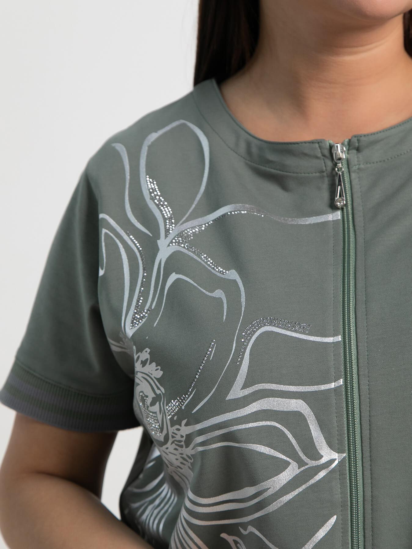 Блуза Бэлла (оливковый) Б15358-20М