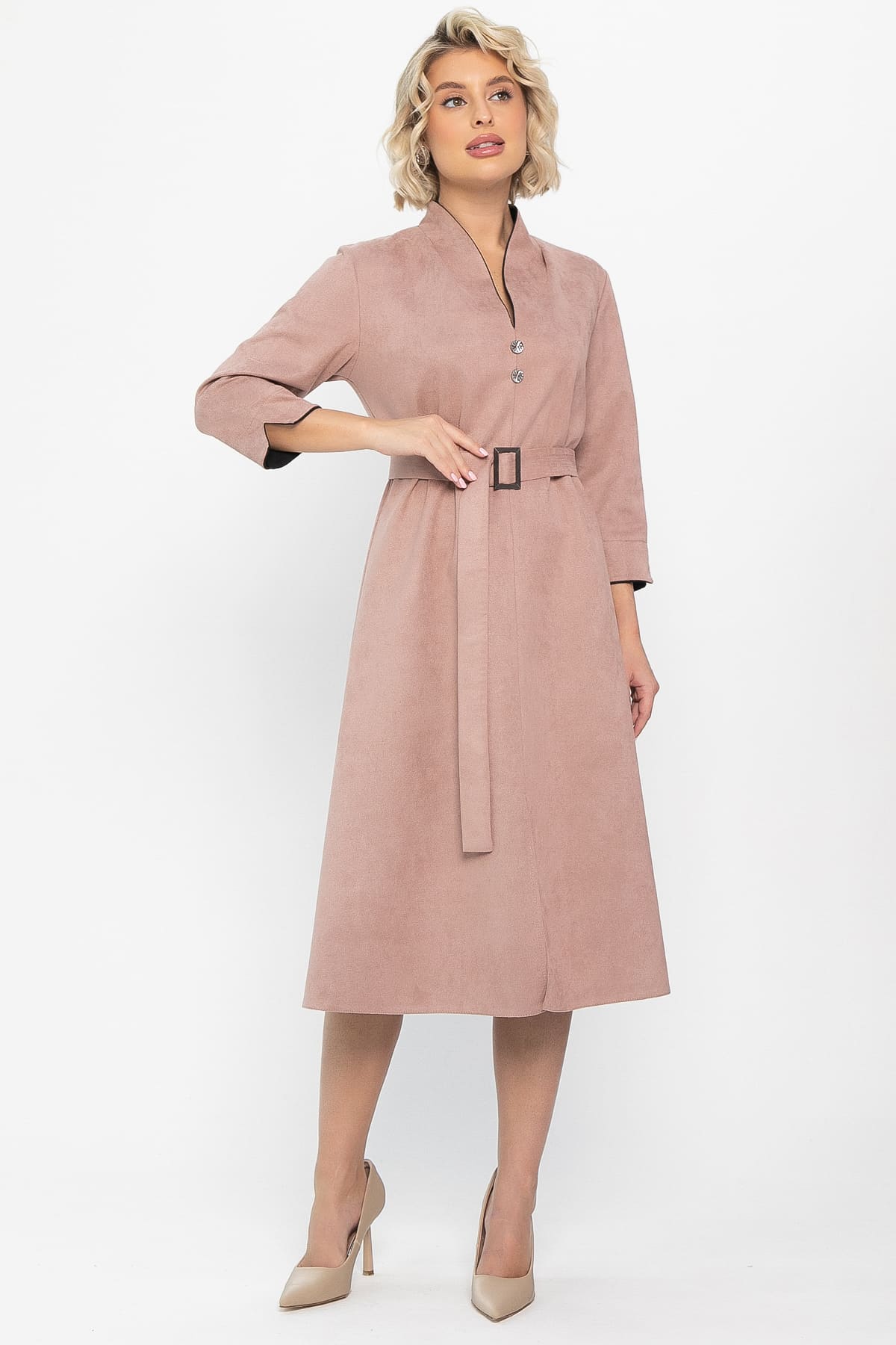 Платье замшевое Дарьяна НЬЮ (чайная роза) П14650-18М