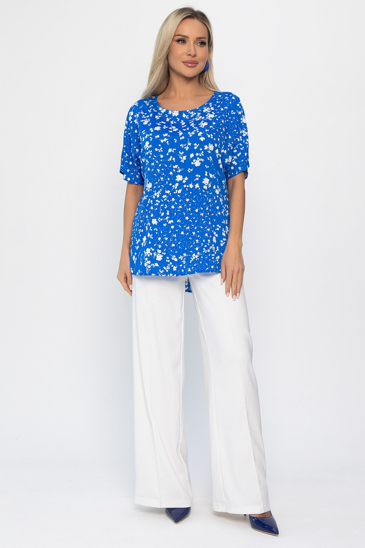 Блуза Маргоша (ярко-голубая) Б13813-16М