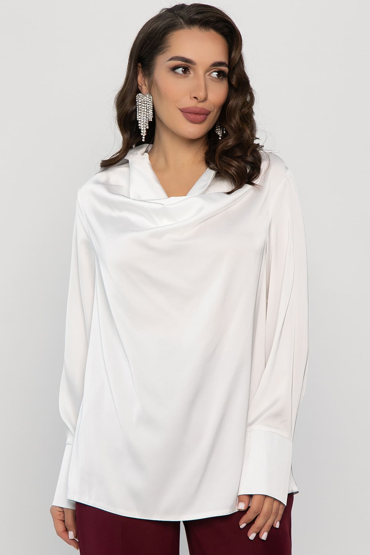 Блуза Шелковая сказка (белая) Б14380-33М