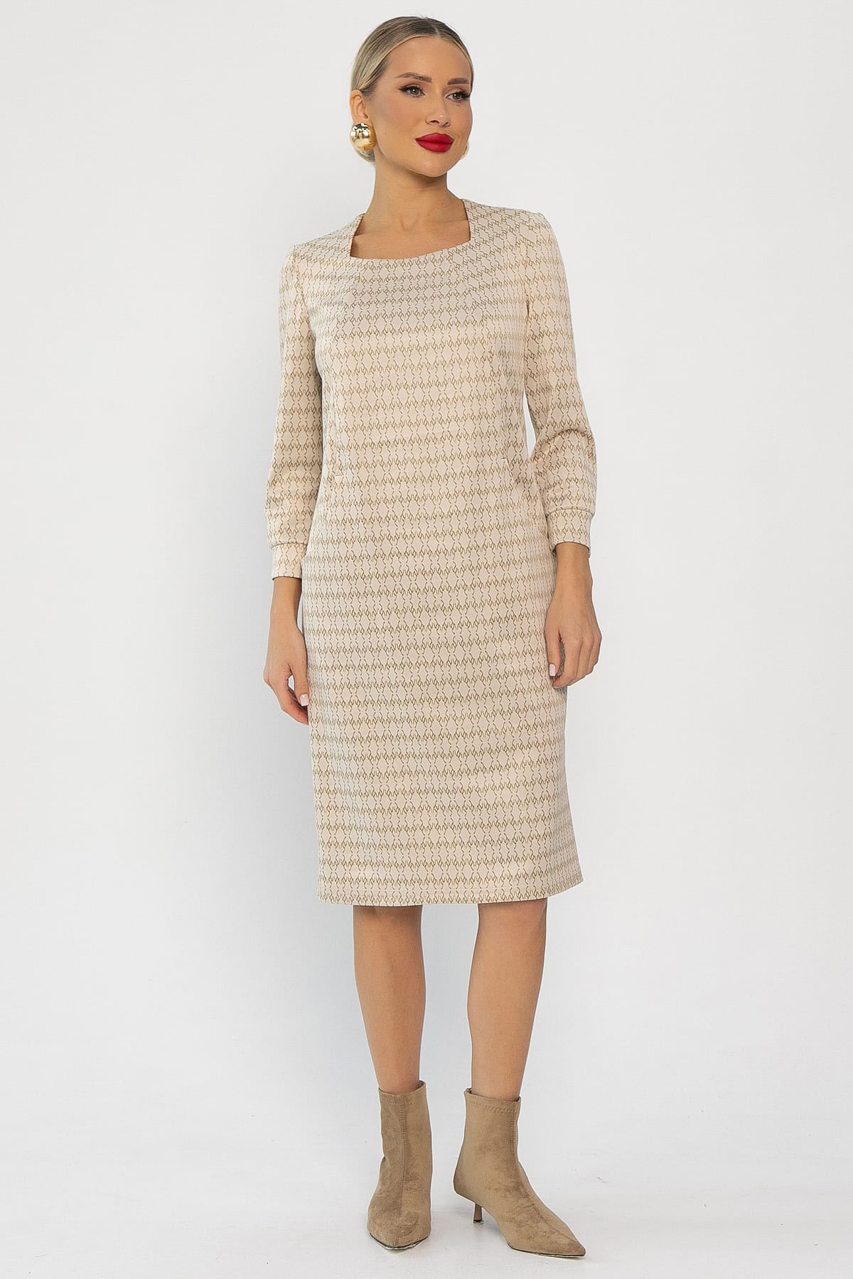 Платье Настроение (бежевое) П13744-19М
